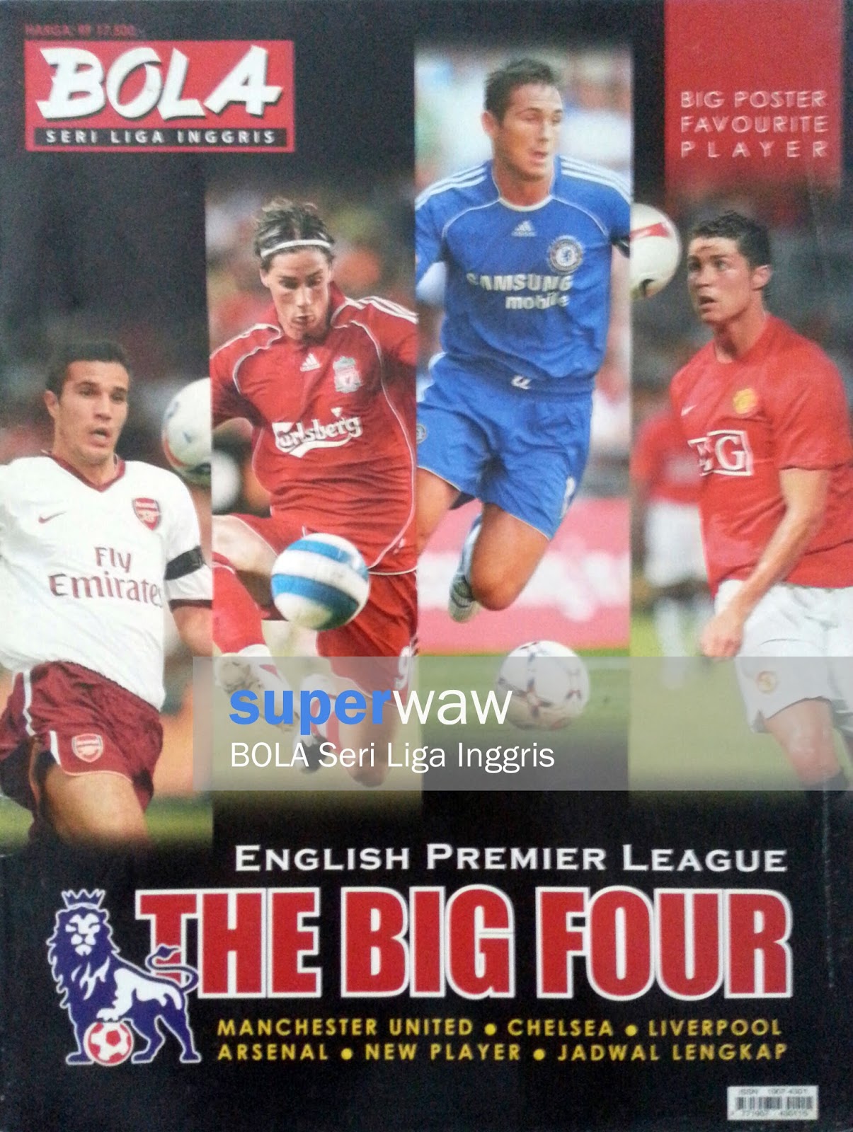 MAJALAH BOLA SERI LIGA INGGRIS: ENGLISH PREMIER LEAGUE THE BIG FOUR