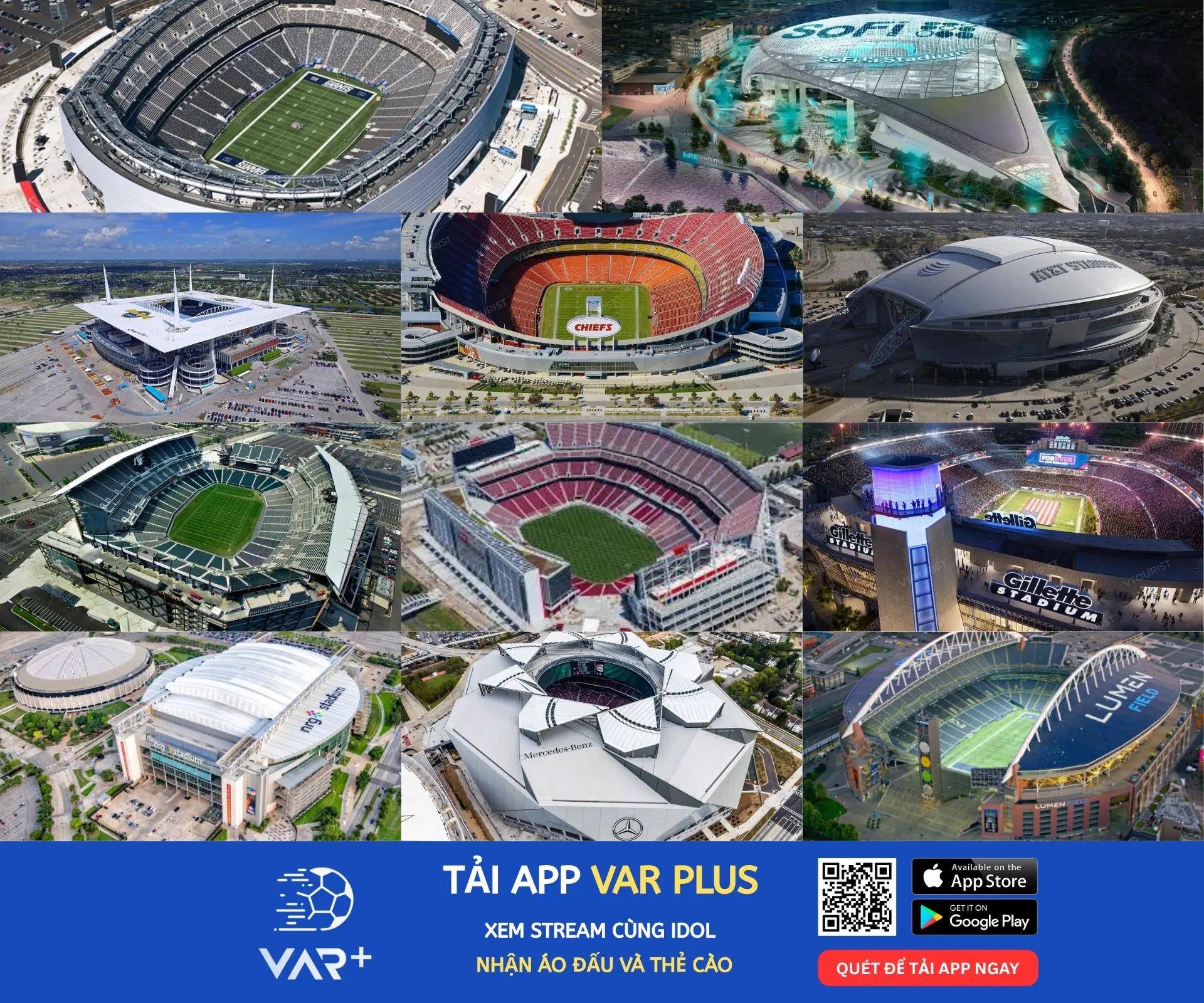 11 sân vận động đăng cai World Cup 2026 tại Mỹ