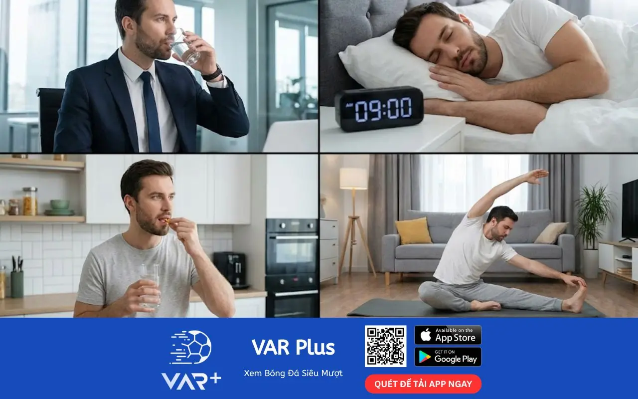 Hồi phục thể lực và tinh thần sau một đêm thức xem bóng đá trực tiếp