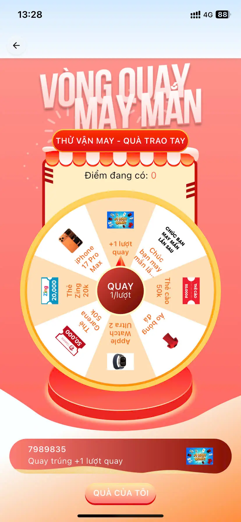 Vòng quay may mắn nhận quà khủng VAR Plus
