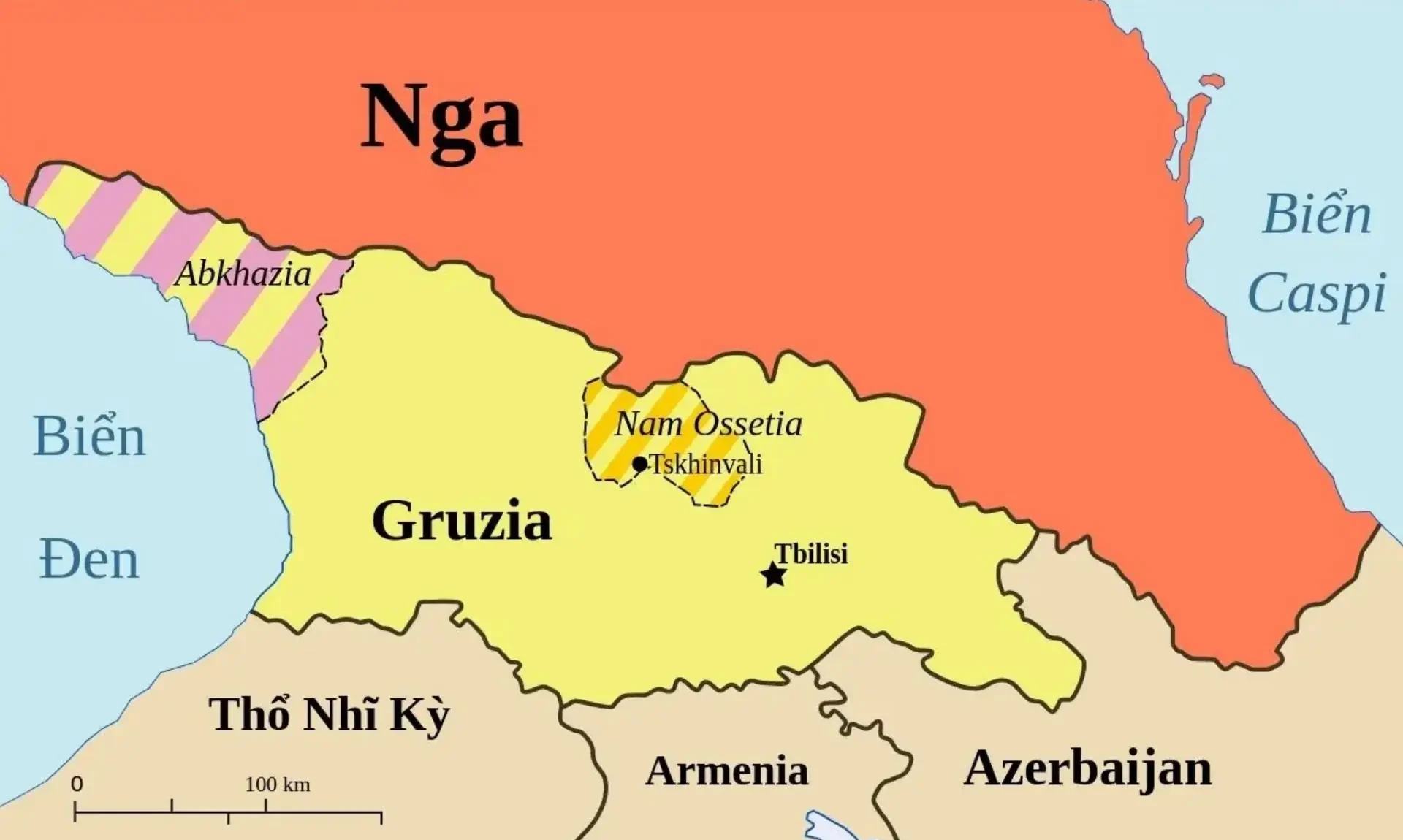 Gruzia nằm ở đâu trên bản đồ thế giới