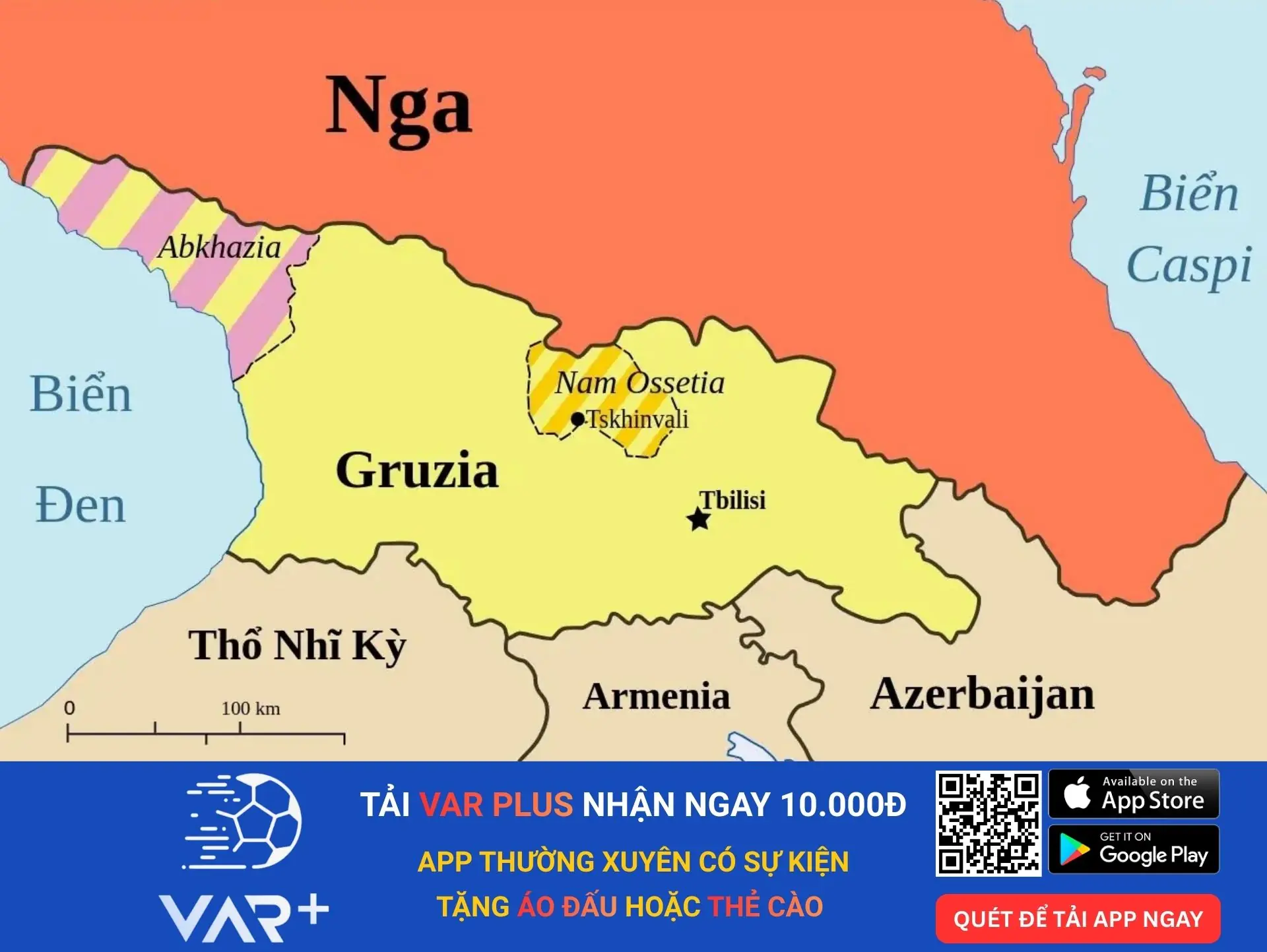 Gruzia nằm ở đâu trên bản đồ thế giới