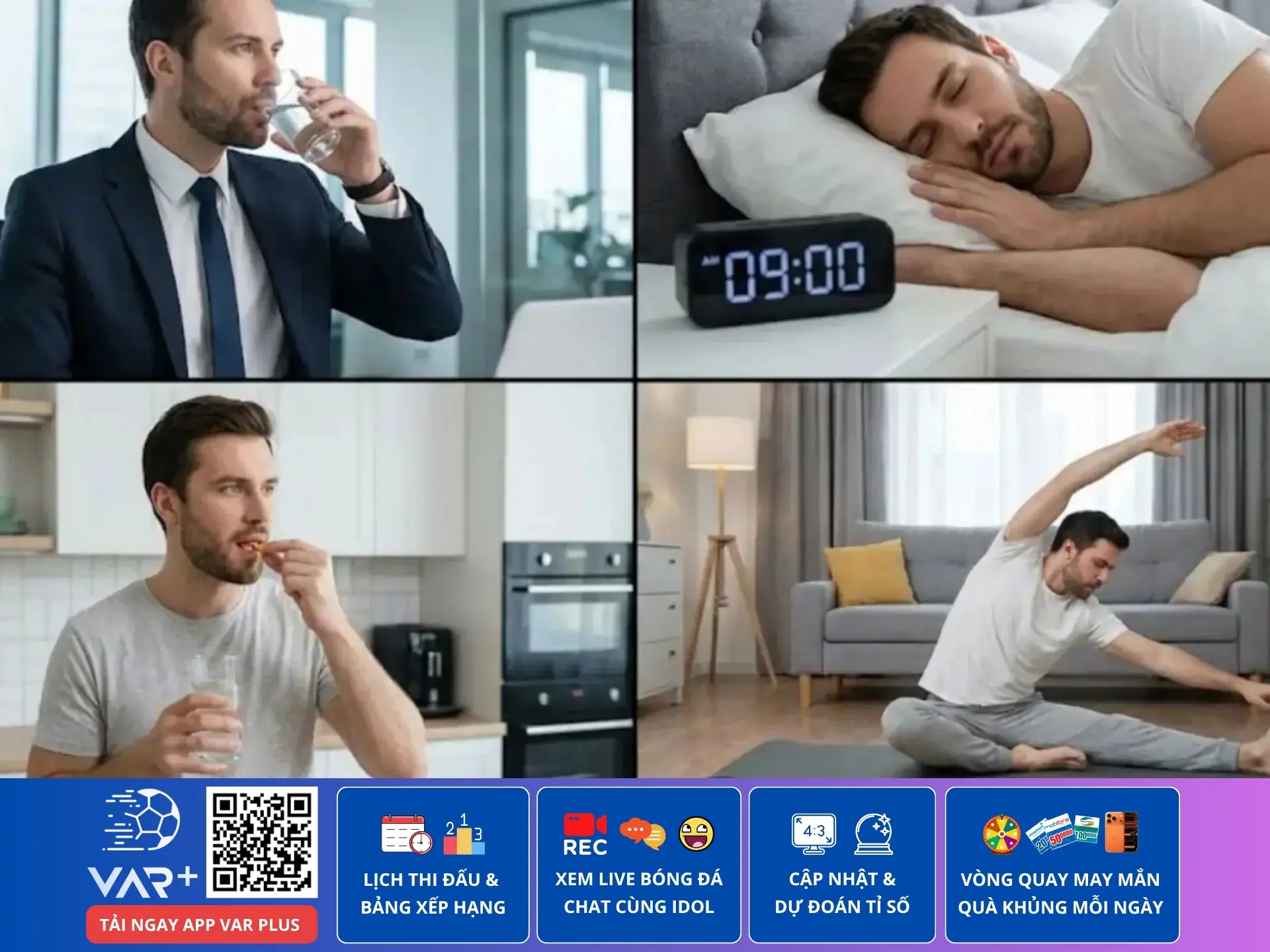 Bí quyết thức khuya xem đá bóng không bị mệt mỏi