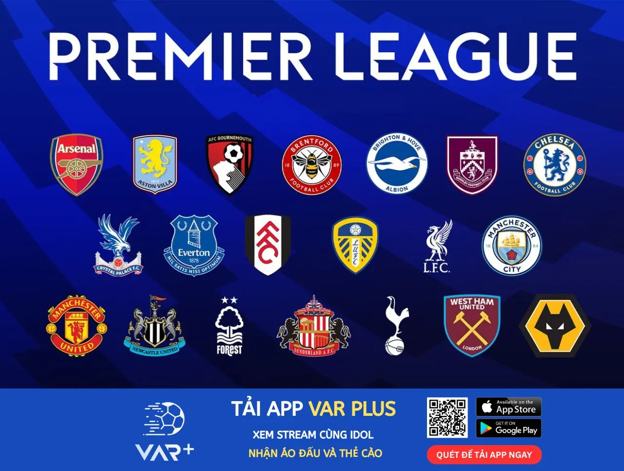 Xem lịch thi đấu giải bóng đá ngoại hạng Anh (Premier League)
