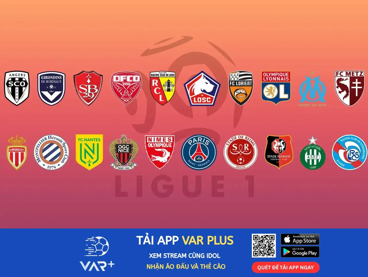 Xem lịch thi đấu giải bóng đá Pháp (Ligue 1)