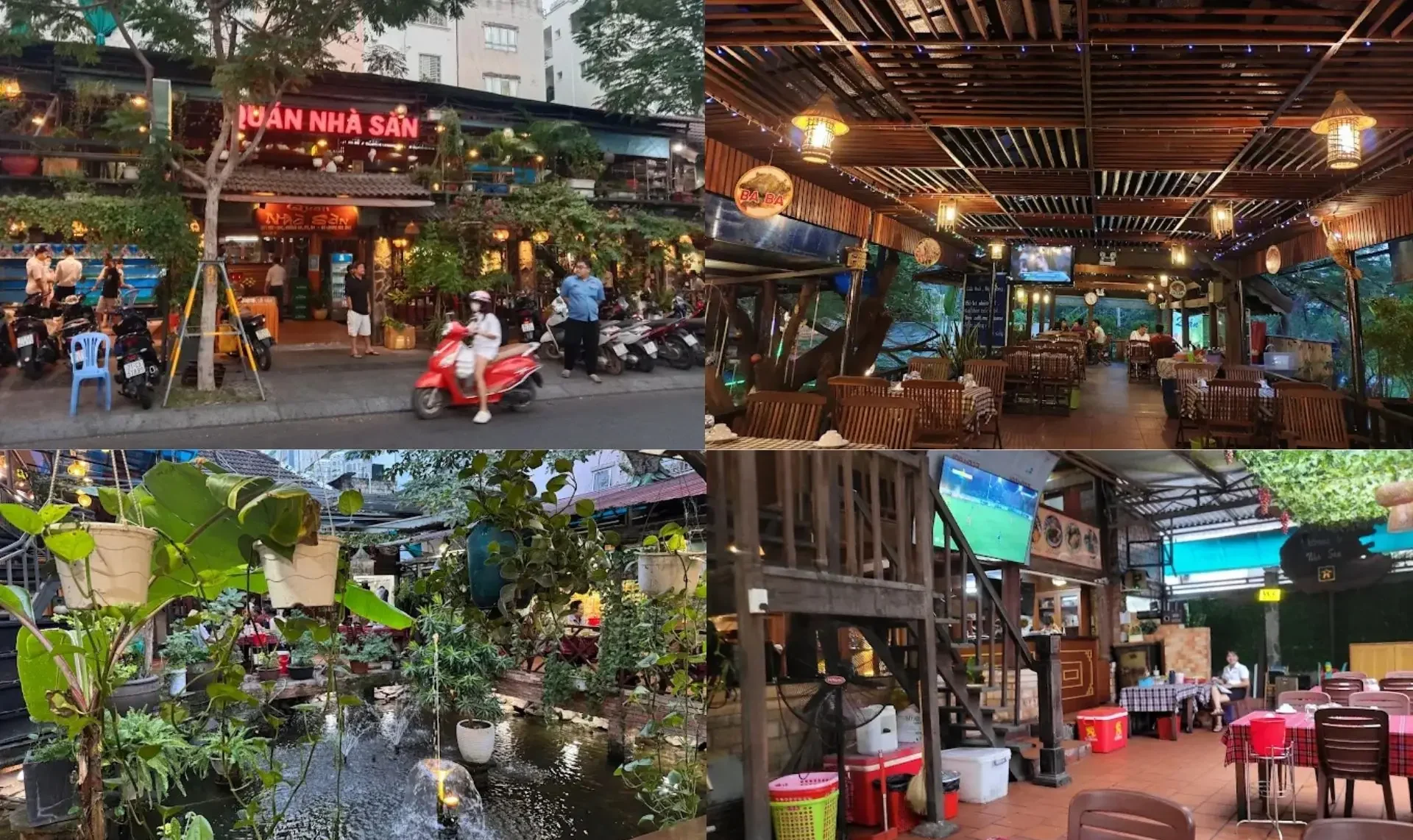 Quán Nhà Sàn, vừa nhậu vừa xem bóng đá tại quận 4