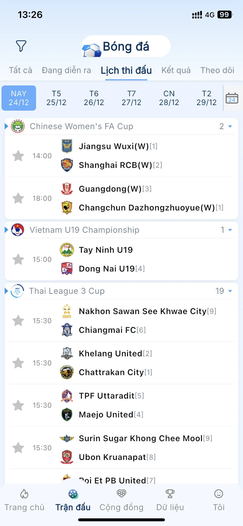 Ứng dụng tra cứu tin tức, kết quả bóng đá miễn phí 2 Tra cứu lịch thi đấu, kết quả bóng đá nhanh và dễ dàng