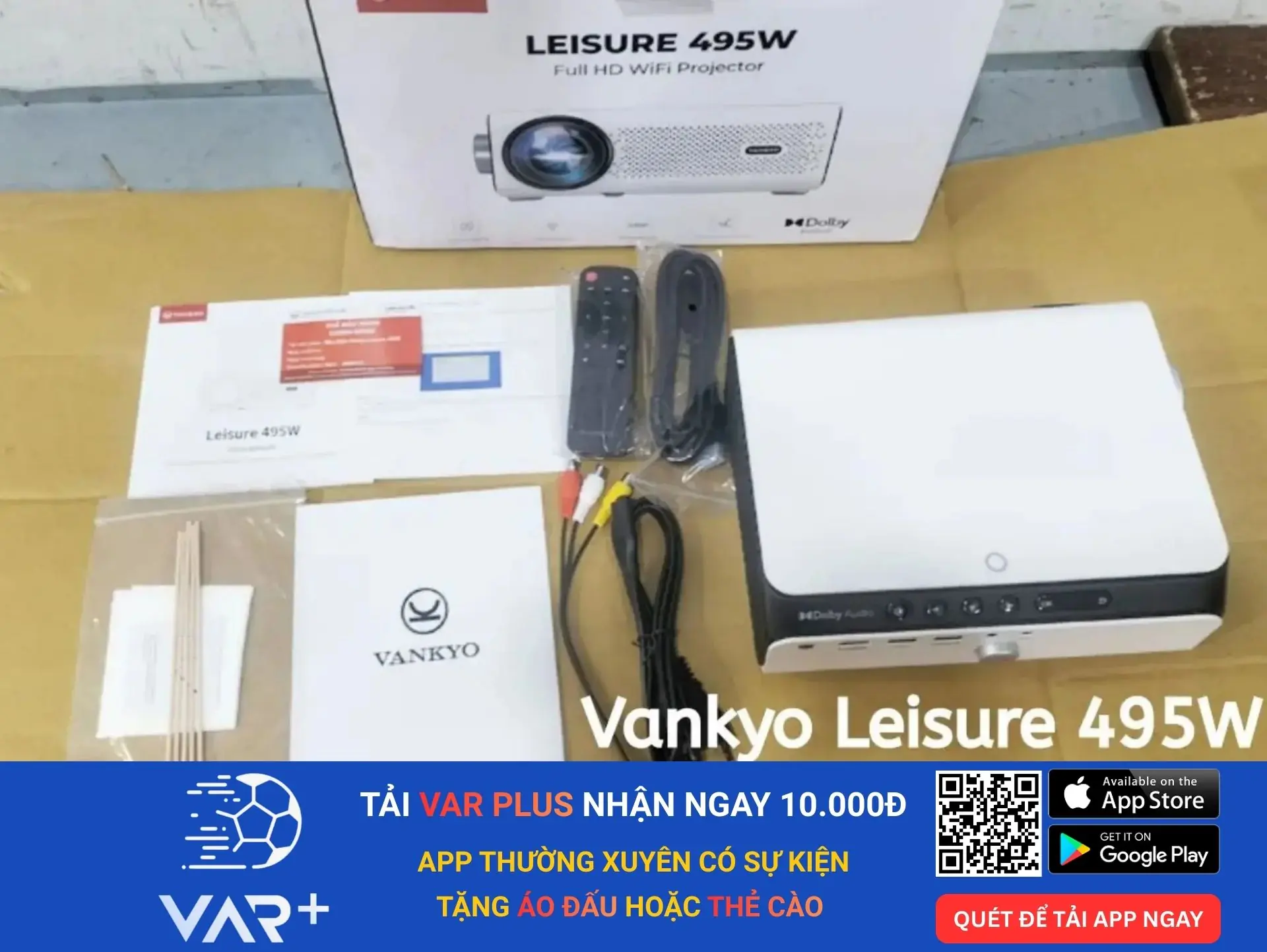 Vankyo Leisure 495W - Máy Chiếu Full HD Âm Thanh Dolby