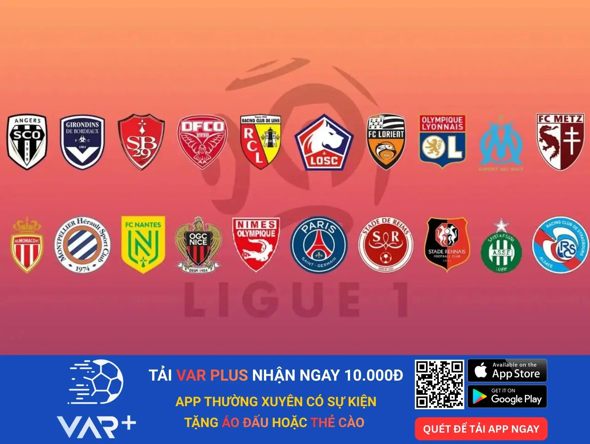 Xem lịch thi đấu giải bóng đá Pháp (Ligue 1)