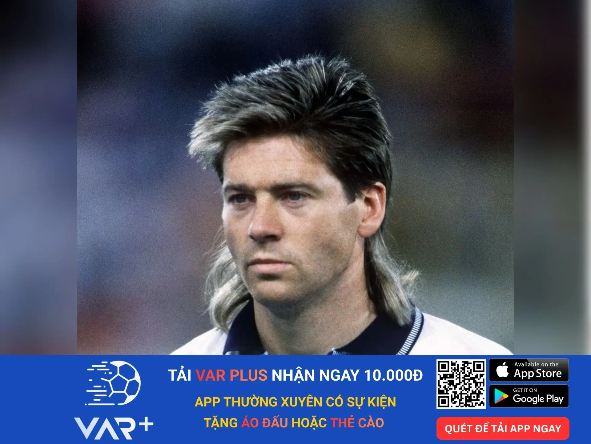 20 kiểu tóc độc lạ, dị nhất trong lịch sử các kỳ World Cup 3 Chris Waddle (Anh) – The Mullet (1990)