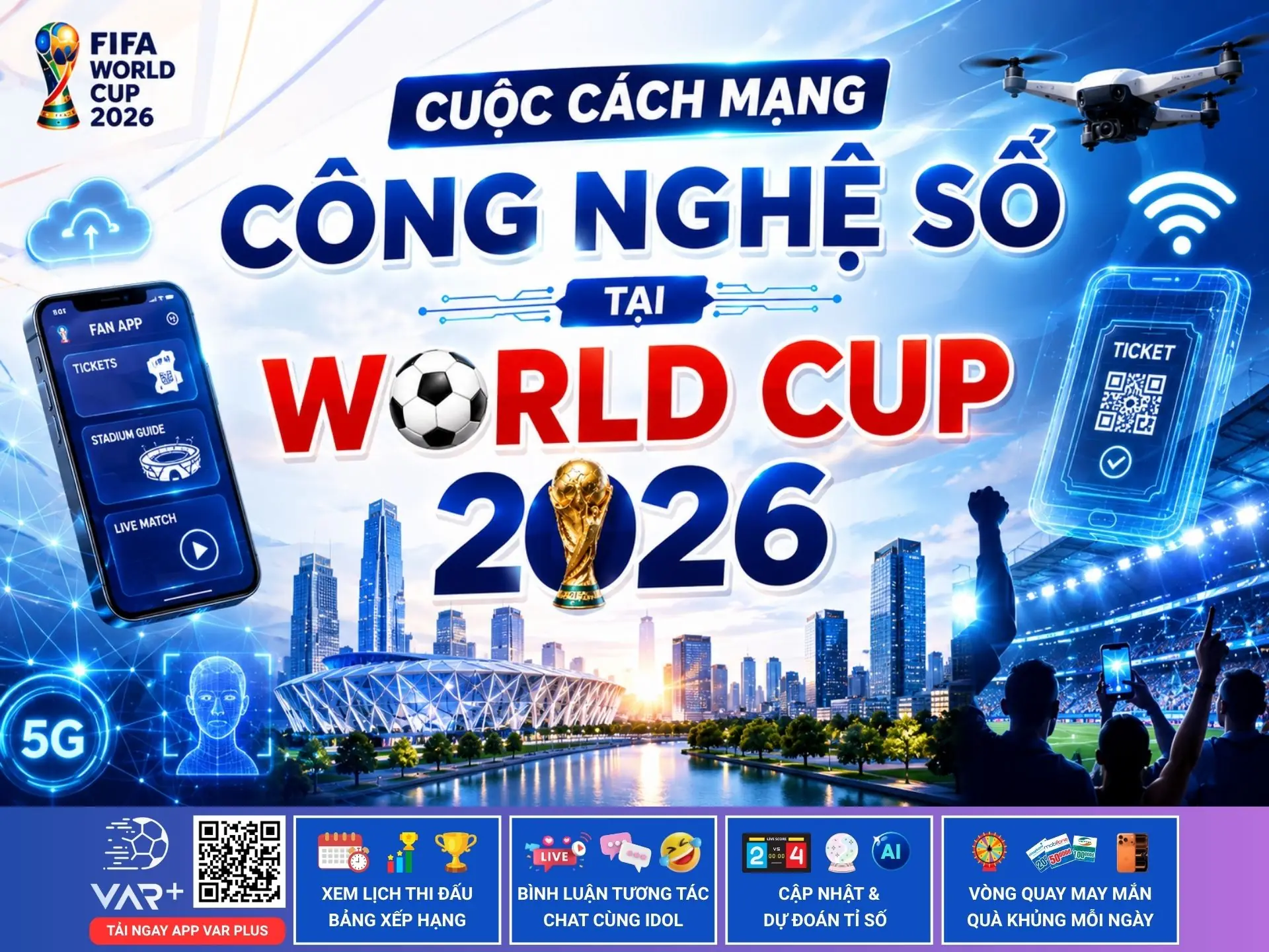 Cuộc cách mạng công nghệ số tại World Cup 2026 1 Cuộc cách mạng công nghệ số tại kỳ đại hội bóng đá World Cup 2026