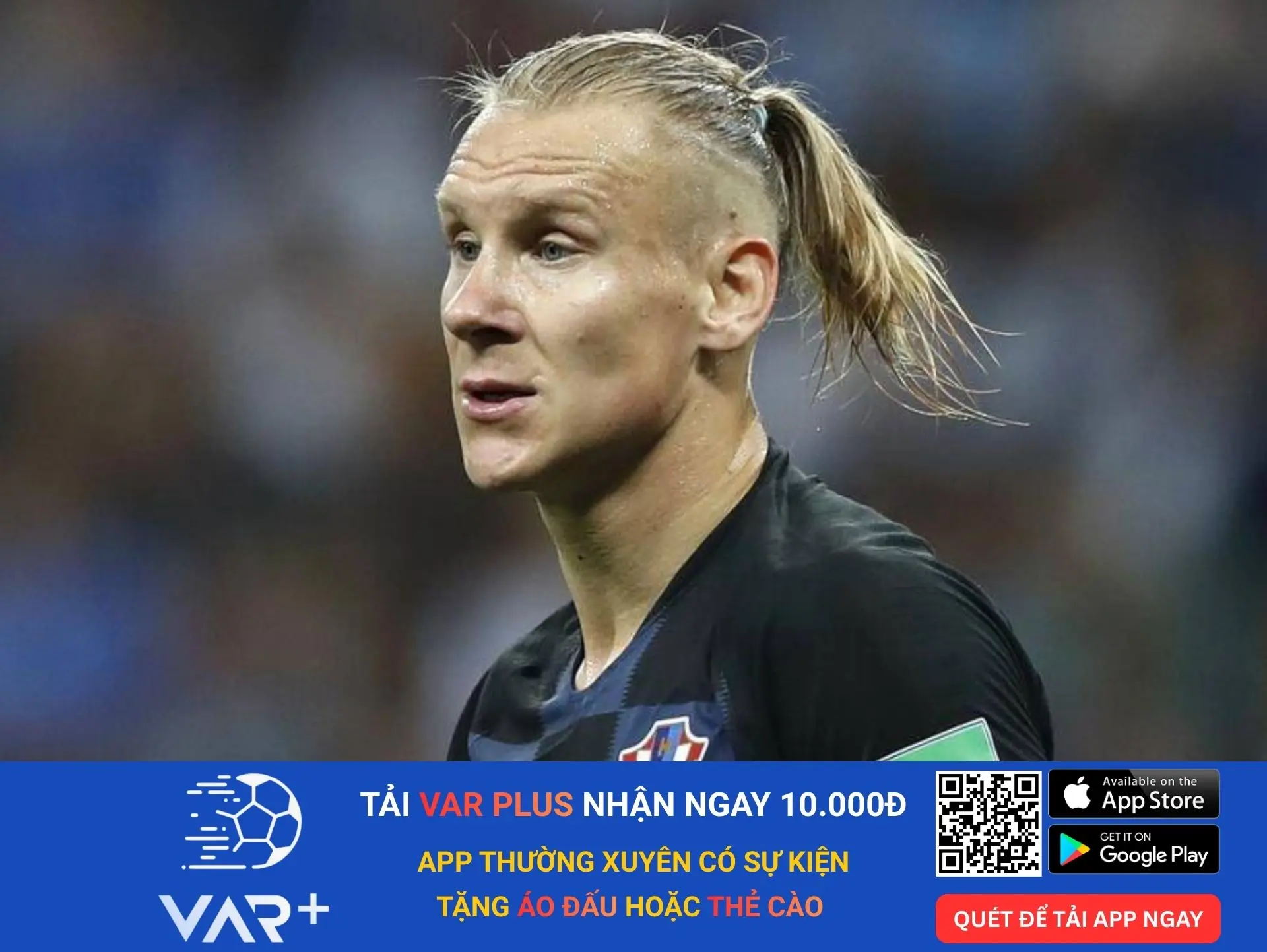 20 kiểu tóc độc lạ, dị nhất trong lịch sử các kỳ World Cup 17 Domagoj Vida (Croatia) – Tóc đuôi ngựa buộc cao (2018)