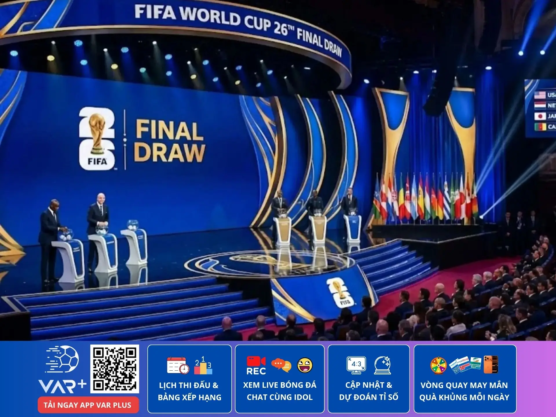 Lễ bốc thăm trực tiếp vòng chung kết World Cup 2026