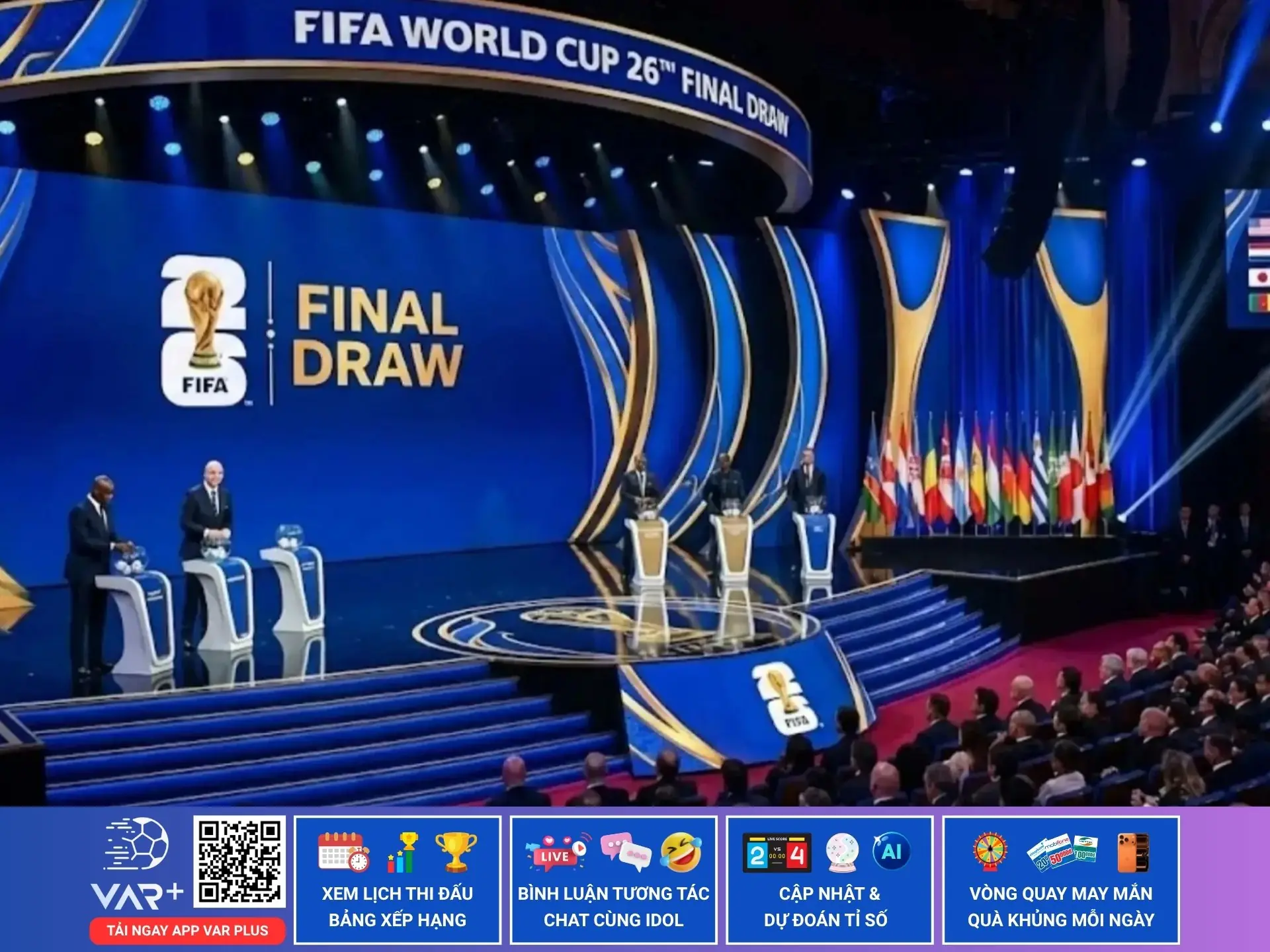 Lễ bốc thăm vòng chung kết World Cup 2026, những bảng vô cùng đấu hấp dẫn