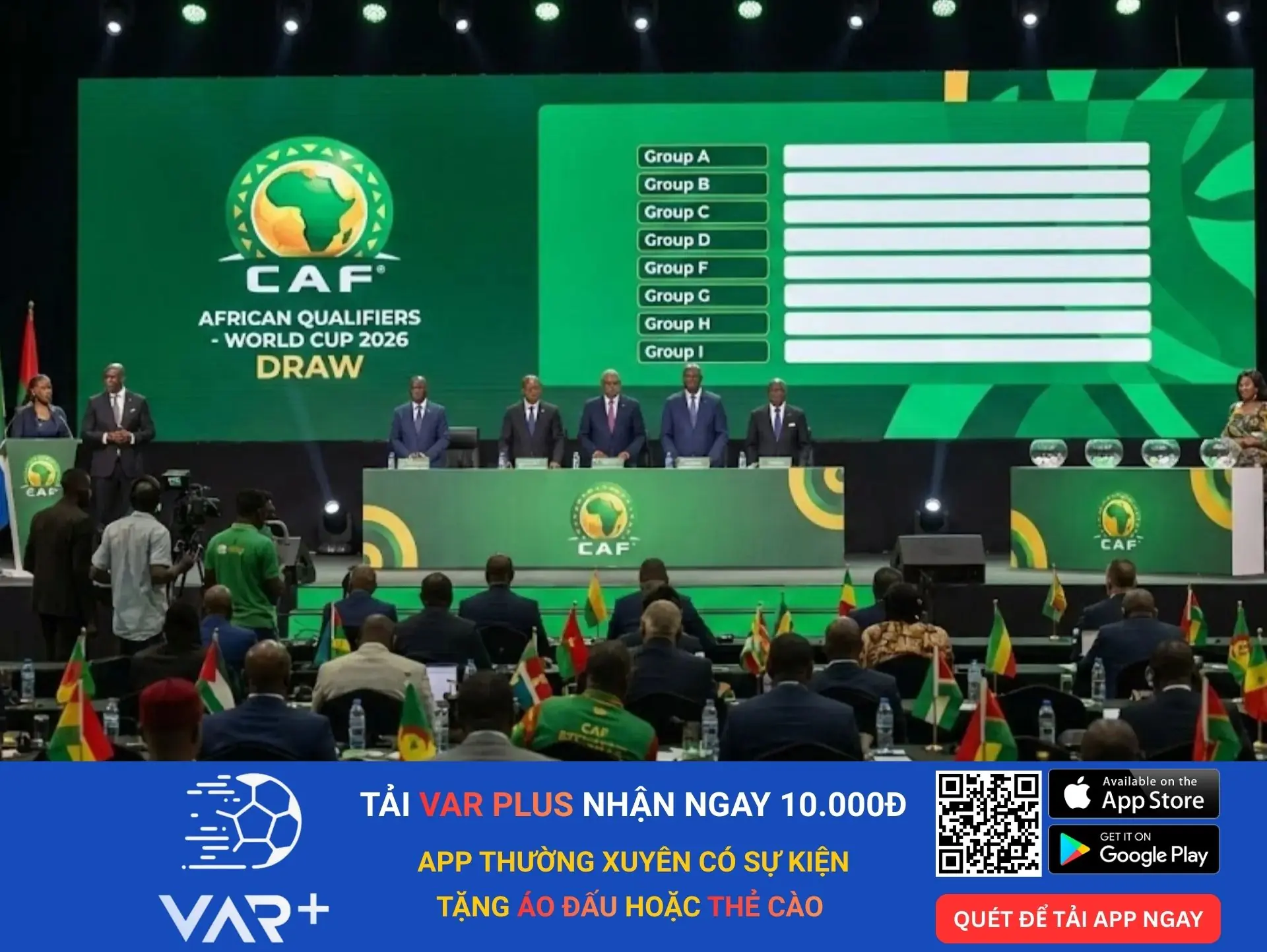 Bốc thăm vòng loại World Cup 2026 khu vực châu Phi