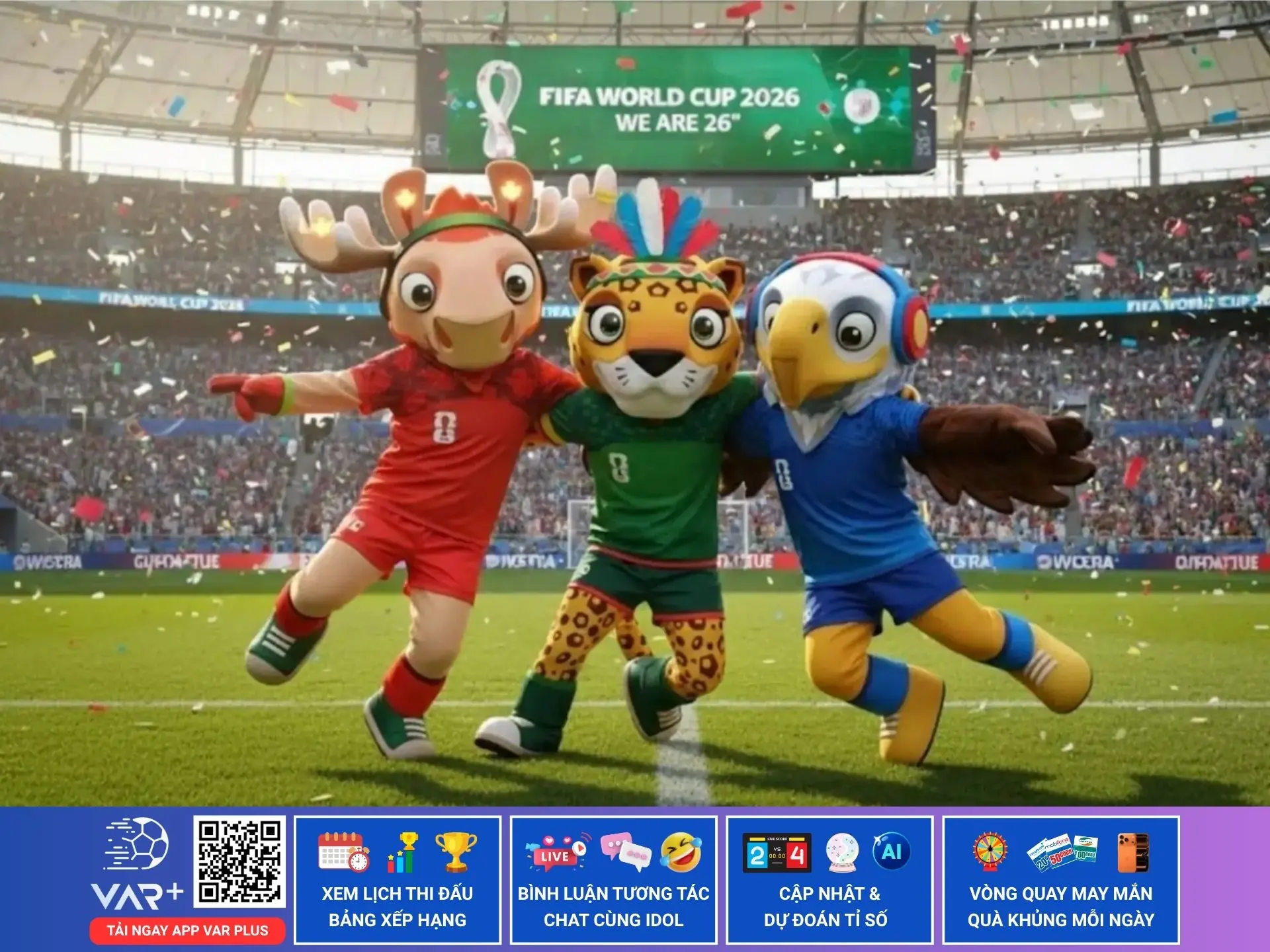 Linh vật World Cup 2026: Kỷ nguyên mới của Mascot-verse 1 Linh vật tại kỳ World Cup 2026: Kỷ nguyên mới của Mascot-verse