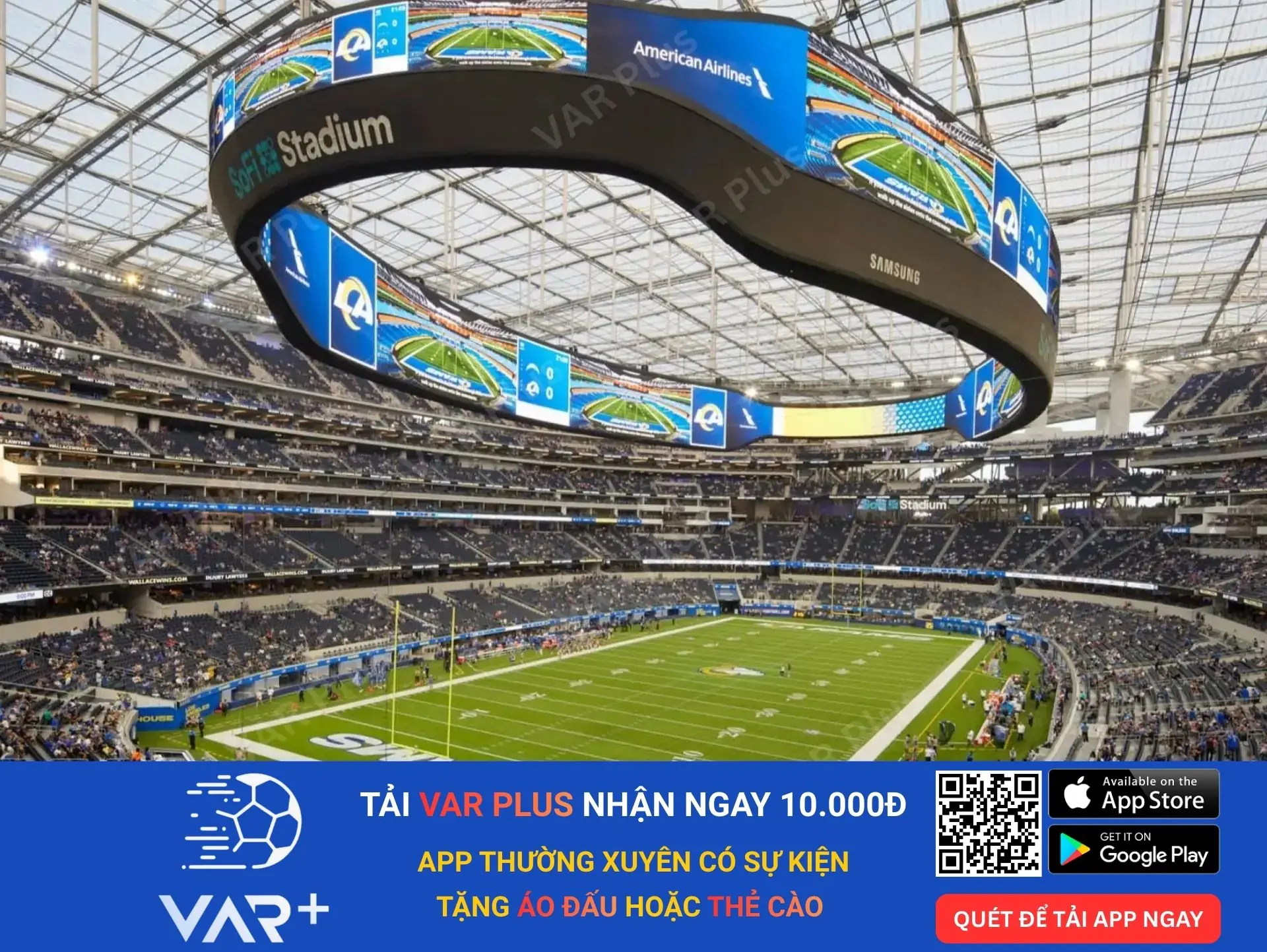 Sân vận động SoFi: trải nghiệm công nghệ cao tại Los Angeles 2 Màn hình khổng lồ tại sân vận động Sofi