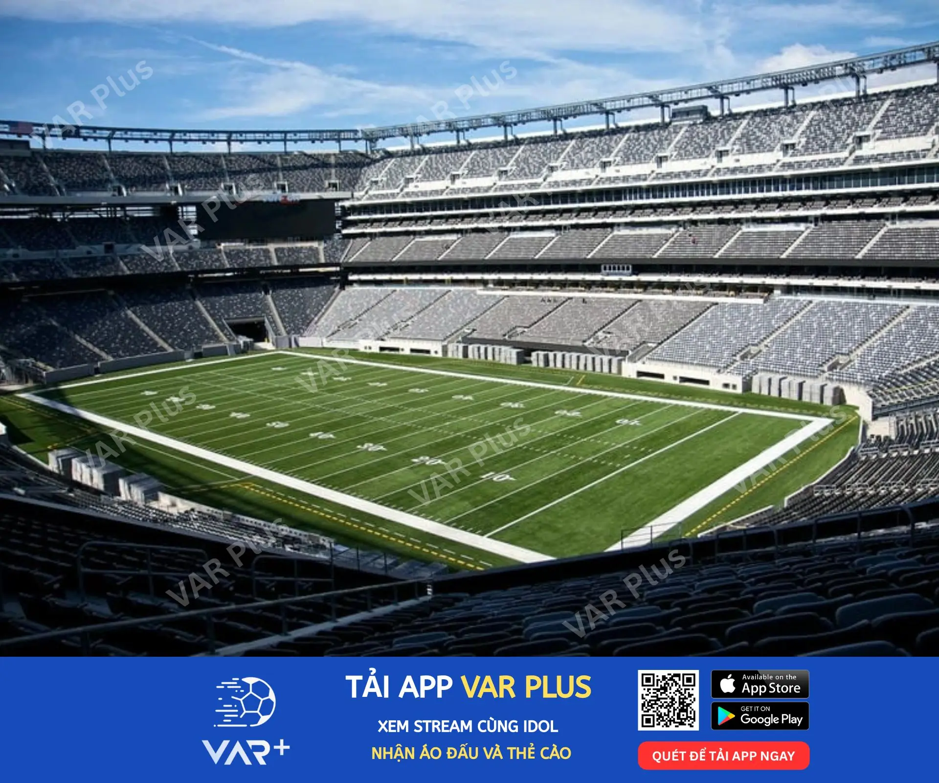 Mặt cỏ sân Metlife hiện đang là cỏ nhân tạo