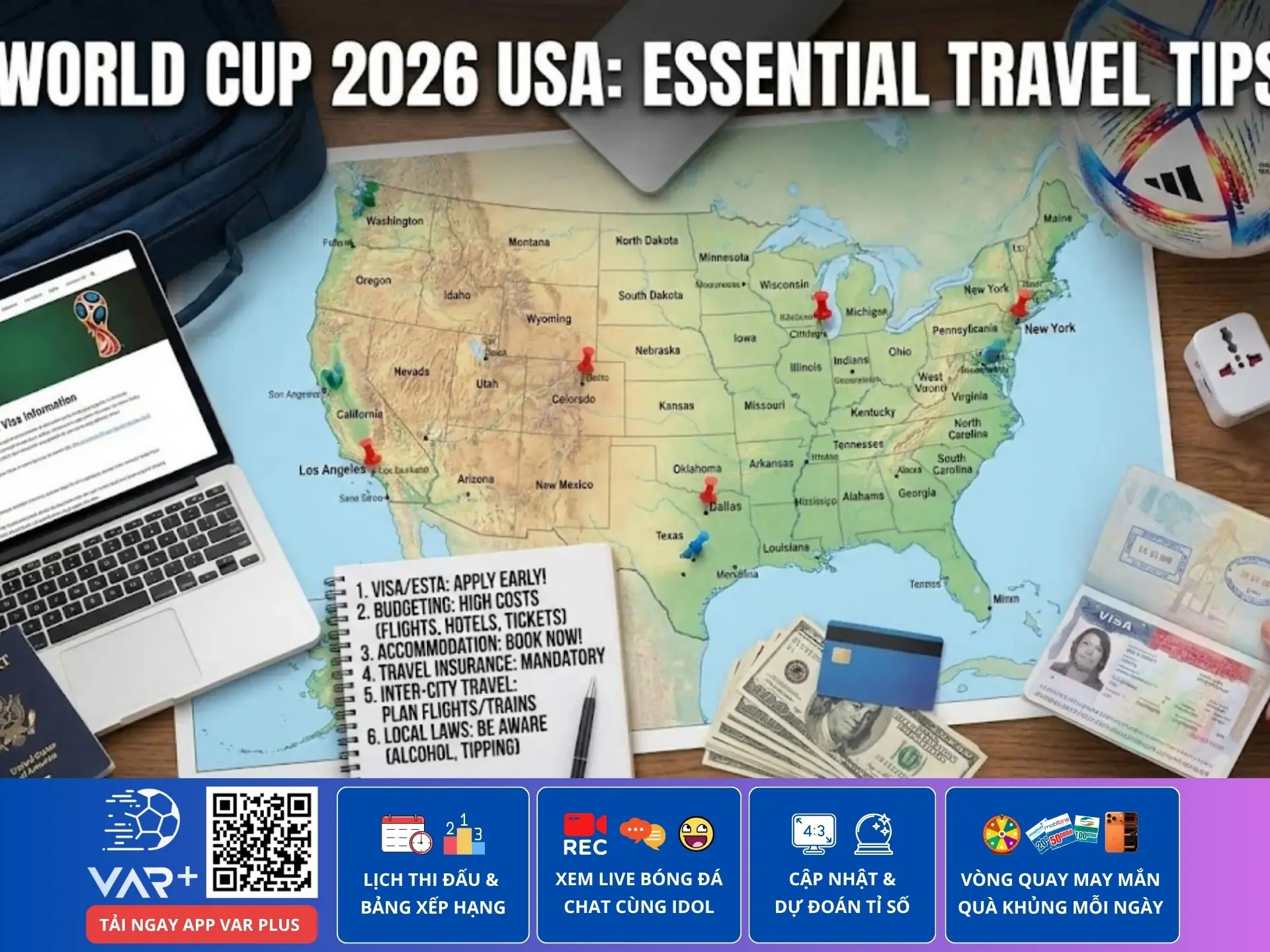 Những điều cần đặc biệt lưu ý khi đi Mỹ xem World Cup 2026