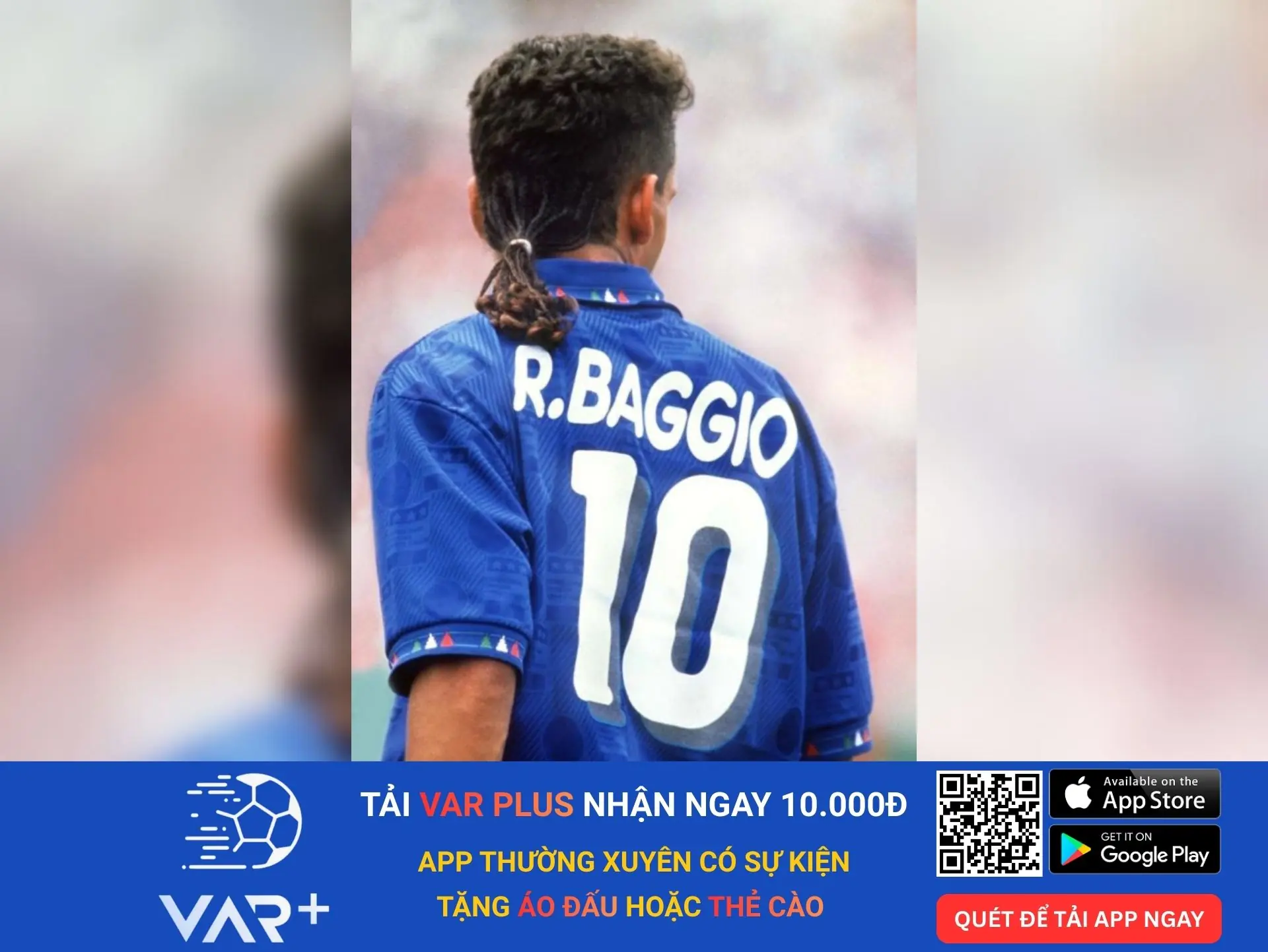 20 kiểu tóc độc lạ, dị nhất trong lịch sử các kỳ World Cup 2 Roberto Baggio (Ý) – "Đuôi ngựa thần thánh" (1994)