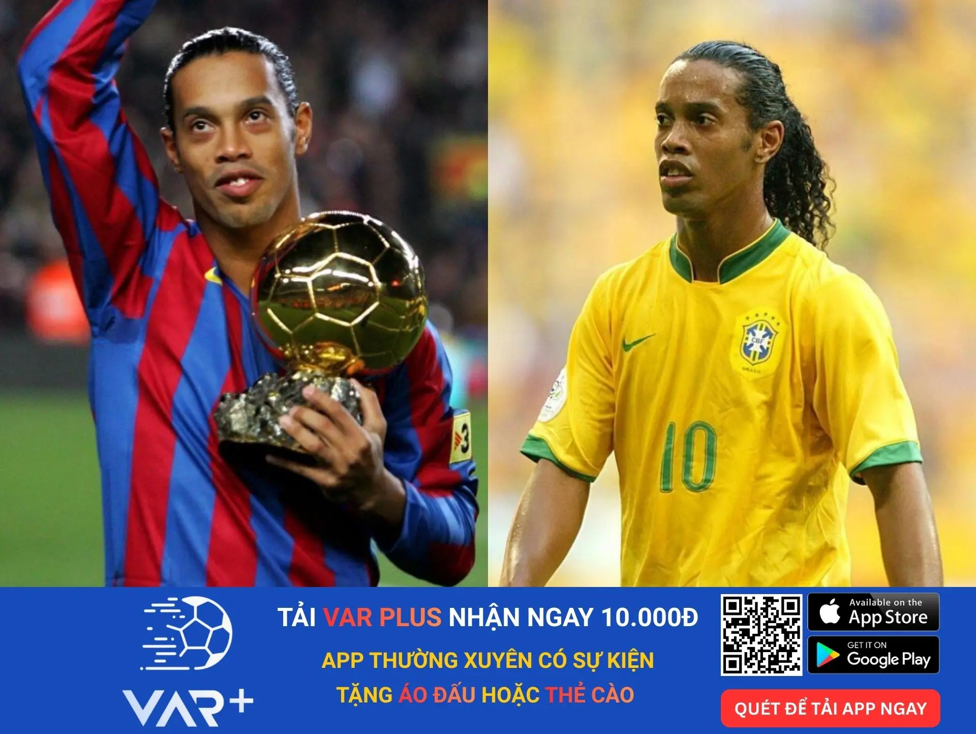 Ronaldinho giành quả bóng vàng 2005 nhưng thất bại tại World Cup 2006