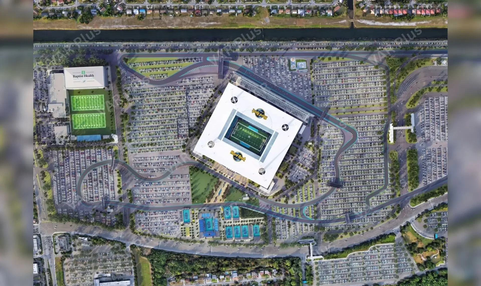 Bãi đậu xe có thể chứa được khoảng 26.000 chiếc xe hơi