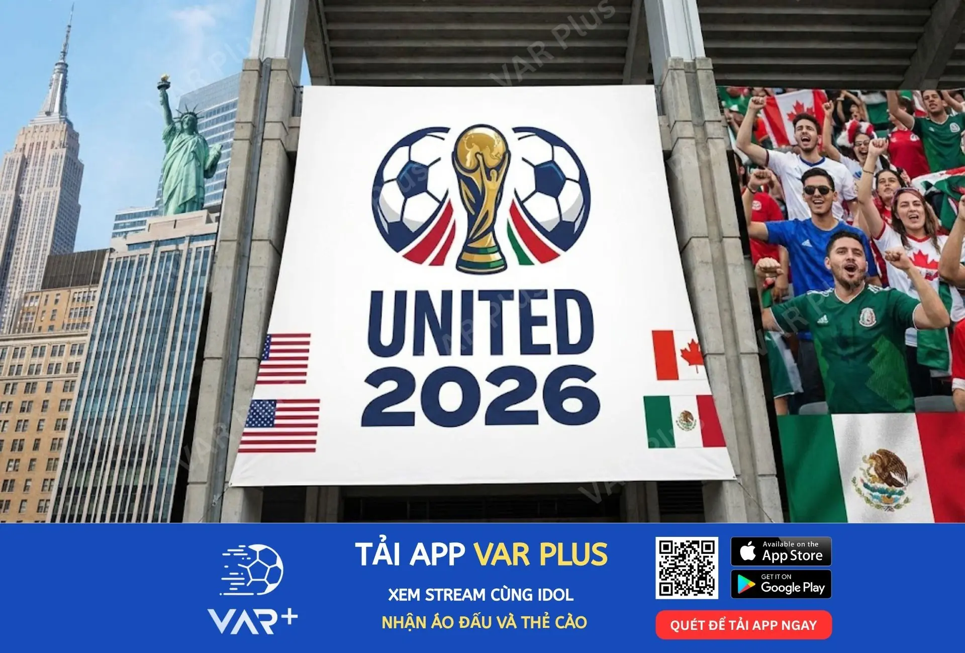 World Cup 2026 tháng mấy bắt đầu khởi tranh? 2 "United 2026 - Biểu tượng cho sự đoàn kết của khu vực Bắc Mỹ