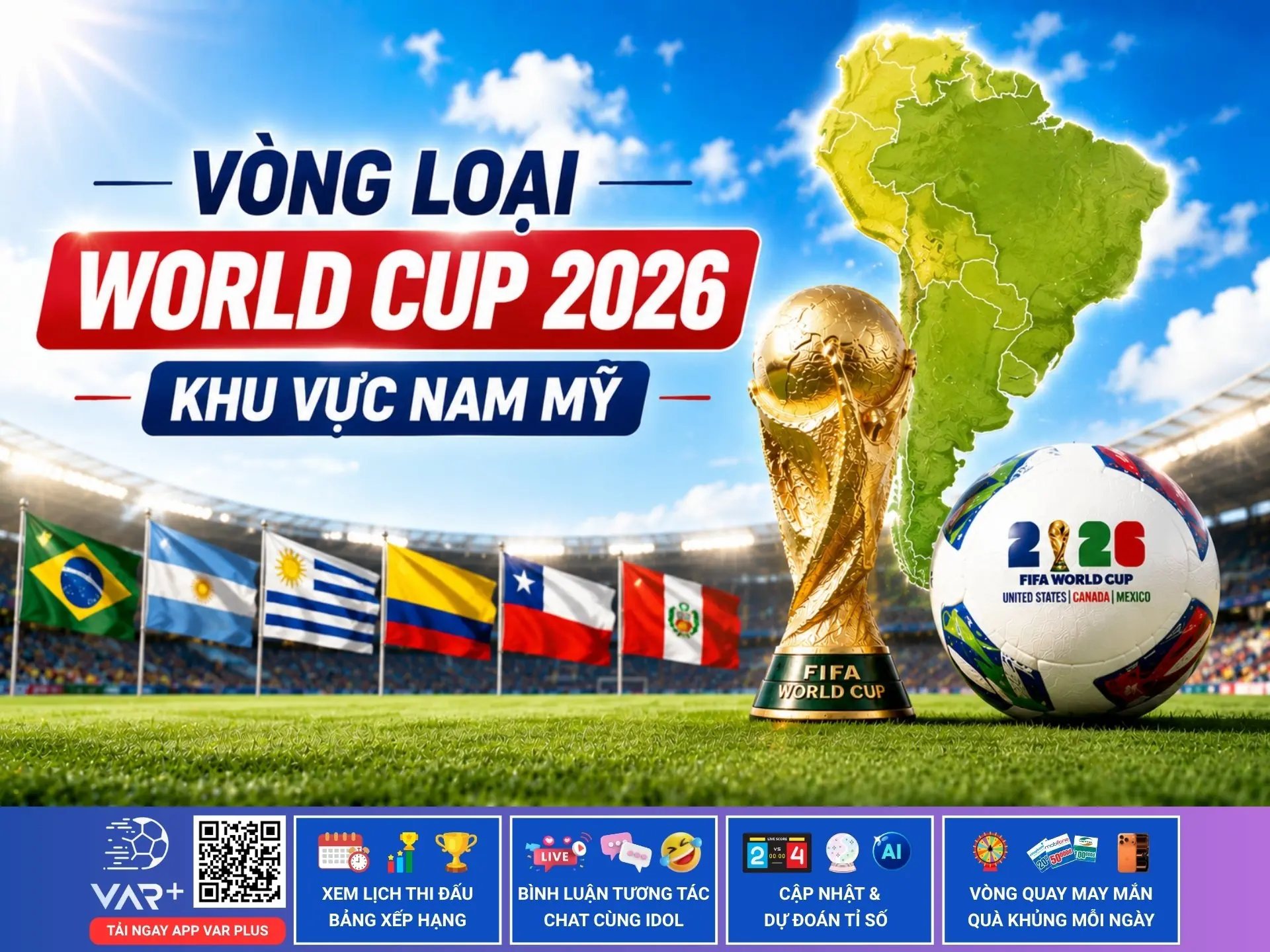 Vòng loại World Cup 2026 Nam Mỹ: Cuộc chiến khốc liệt 1 Vòng loại World Cup 2026 khu vực Nam Mỹ: Cuộc chiến khốc liệt
