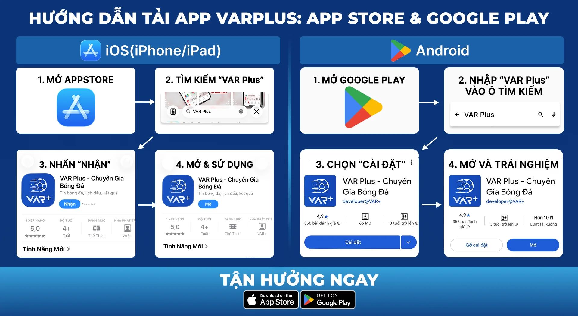 huong dan tai app Var Plus