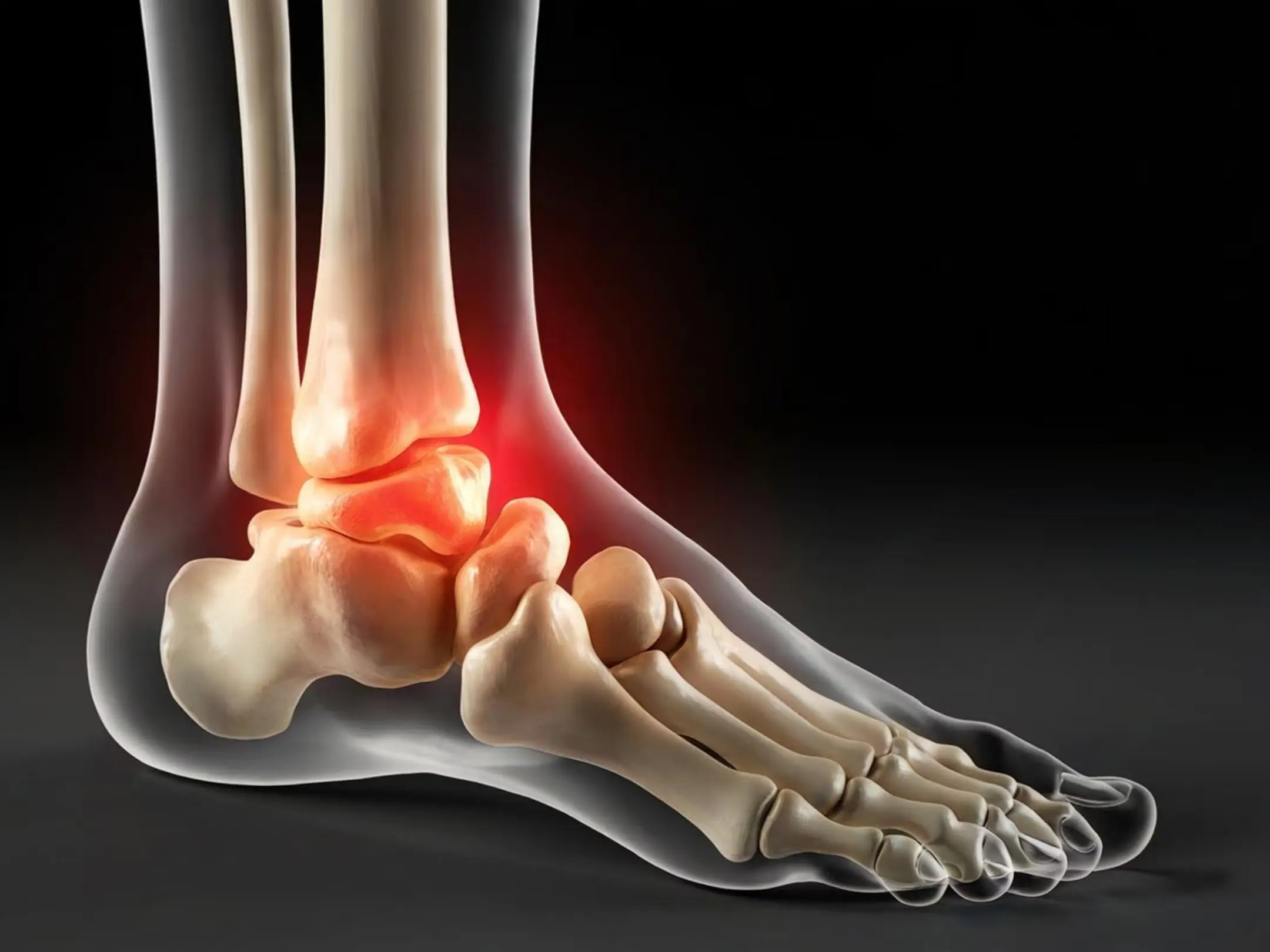 Hình ảnh mô tả cấu tạo của xương cổ chân