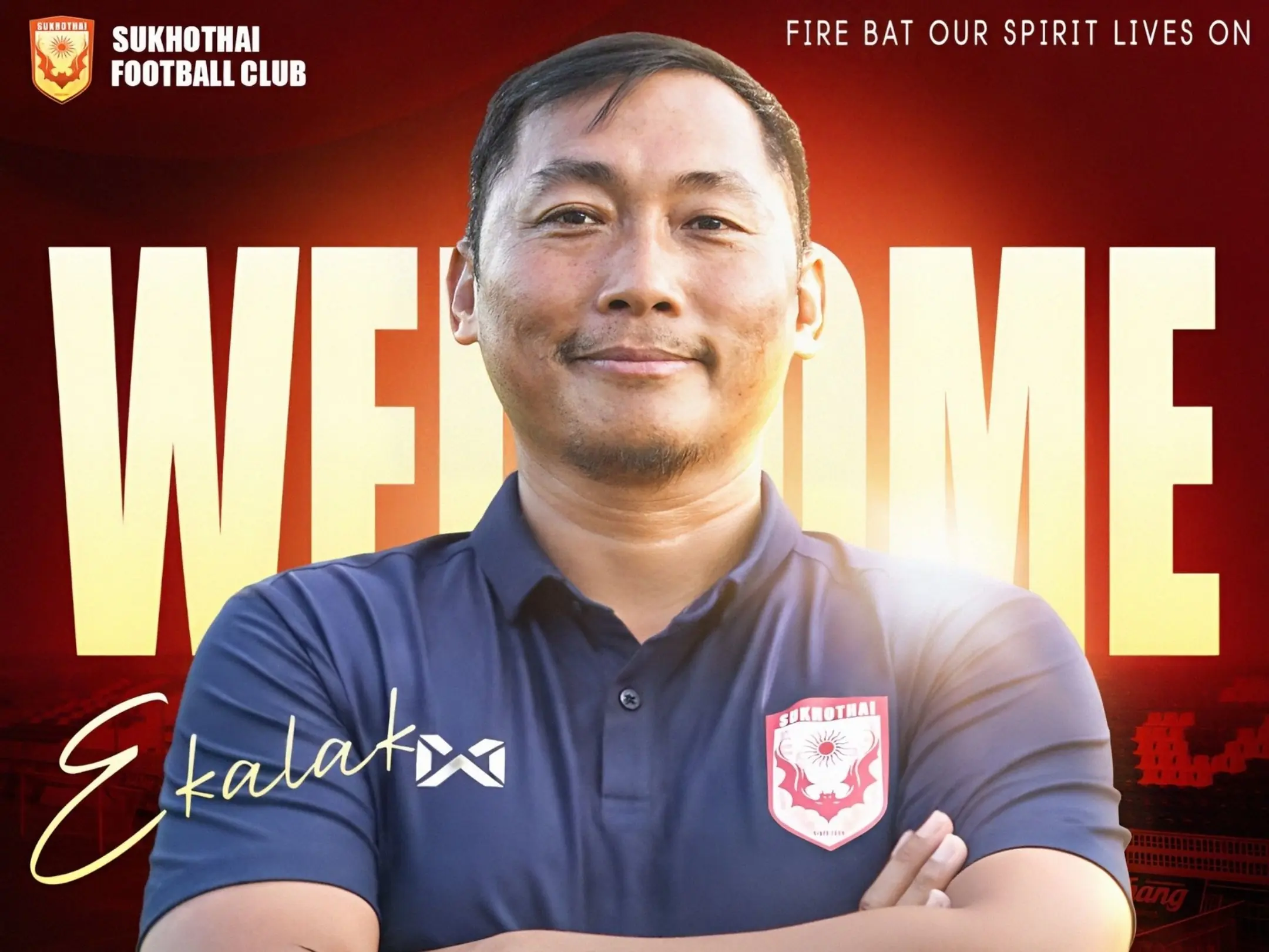 Huấn luyện viên hiện tại của câu lạc bộ bóng đá Sukhothai là ông Ekalak Thong-am 