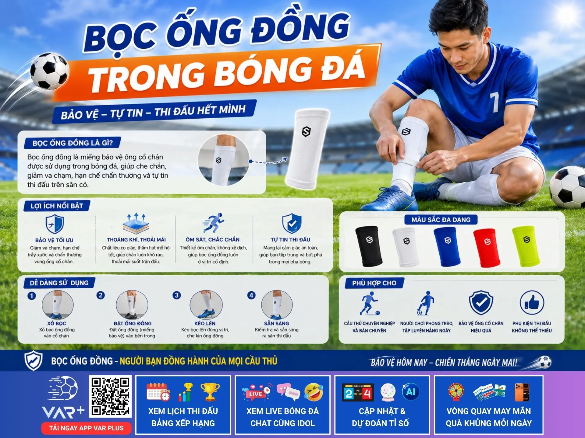Bọc ống đồng: vệ sĩ cho đôi chân của bạn trên sân cỏ 1 Bọc ống đồng: vệ sĩ cho đôi chân của bạn trên sân cỏ