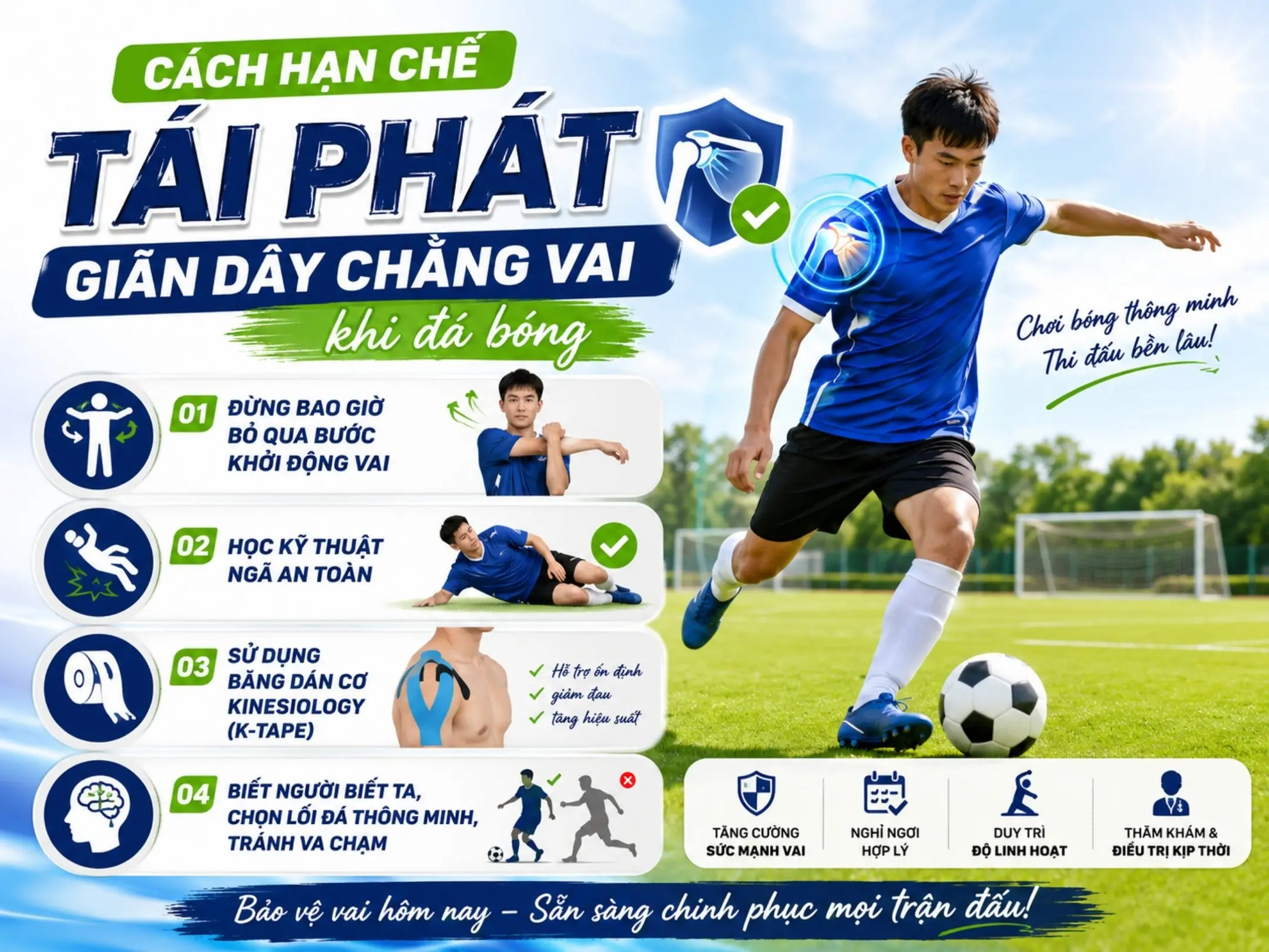 Cách tránh tái phát chấn thương giãn dây chằng vai