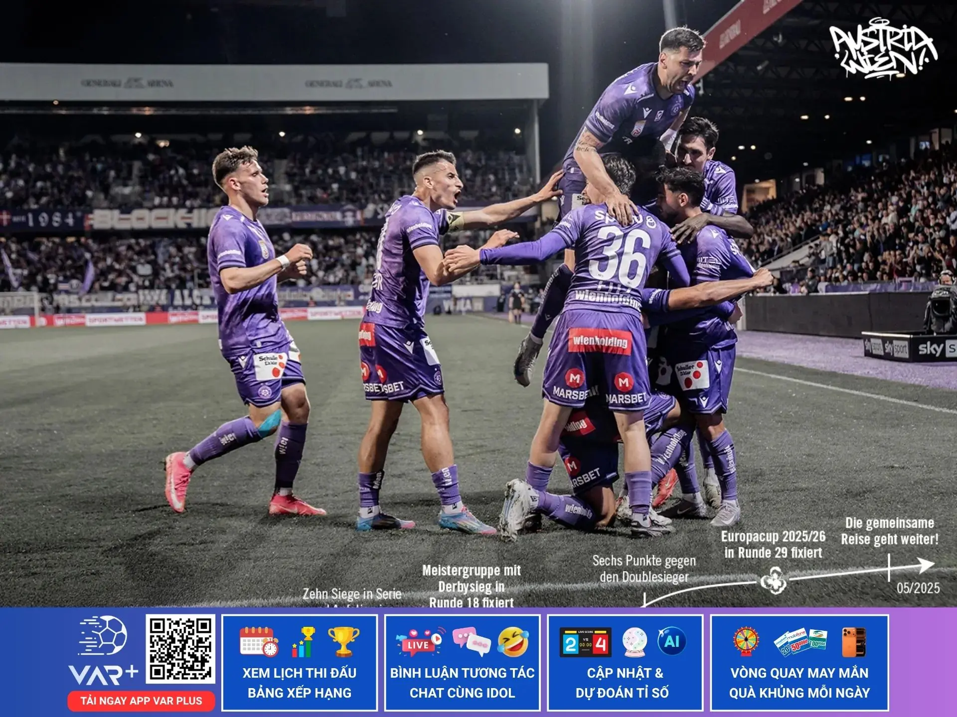 Câu lạc bộ bóng đá Austria Wien: Sắc tím kiêu sa giữa lòng Vienna 1 Câu lạc bộ bóng đá Austria Wien: Sắc tím kiêu sa giữa lòng Vienna