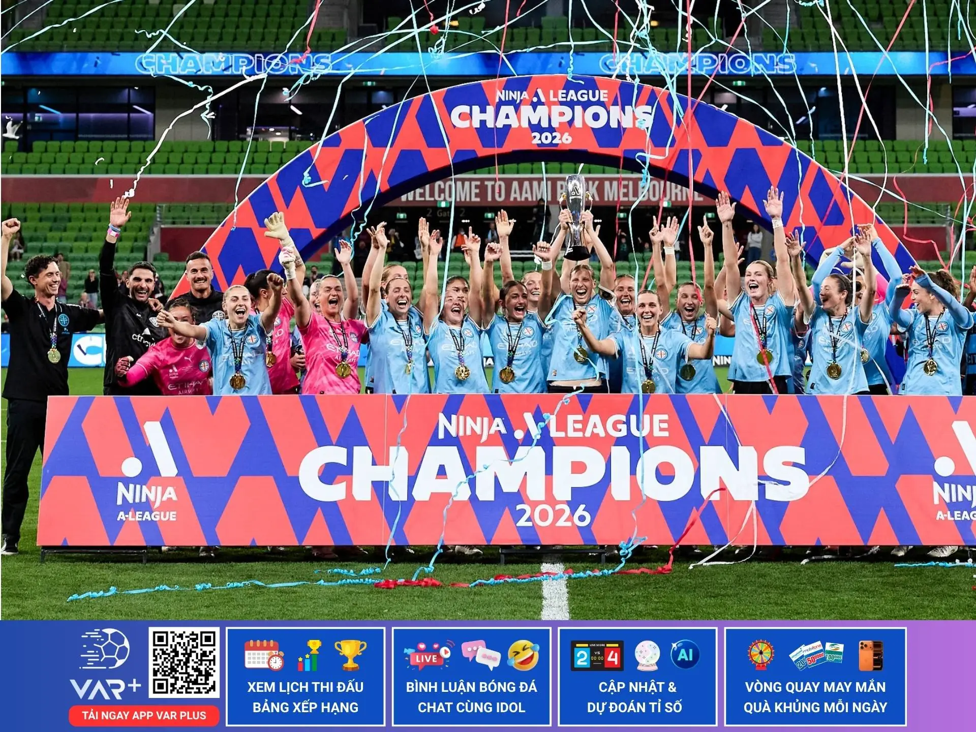 Câu lạc bộ bóng đá nữ Melbourne City: Sức hút mãnh liệt từ sắc xanh thiên thanh
