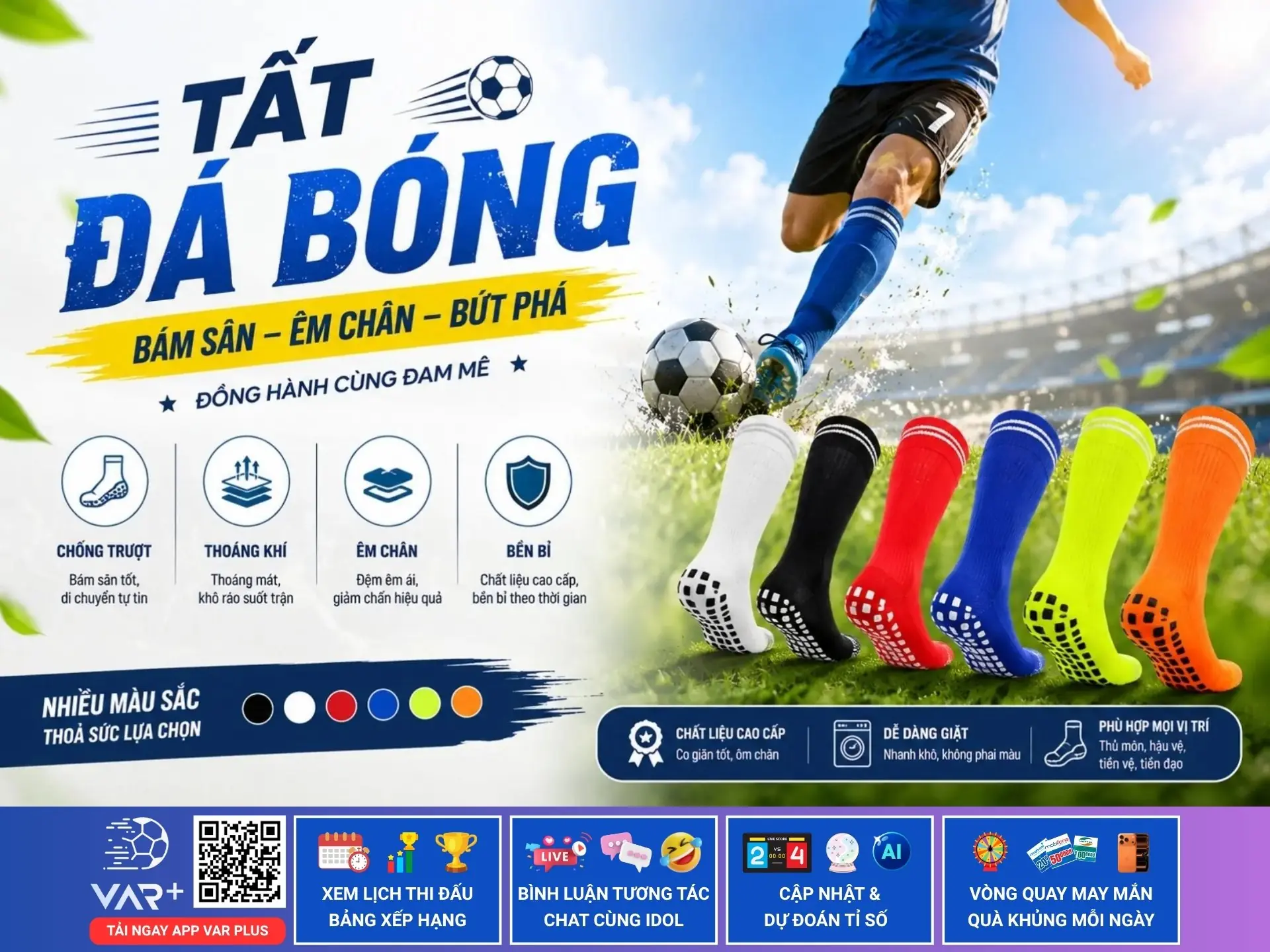 Tất đá bóng: Phụ kiện nhỏ nhưng có thể kéo lùi phong độ của bạn 1 Tất đá bóng: Phụ kiện nhỏ nhưng có thể kéo lùi phong độ của bạn