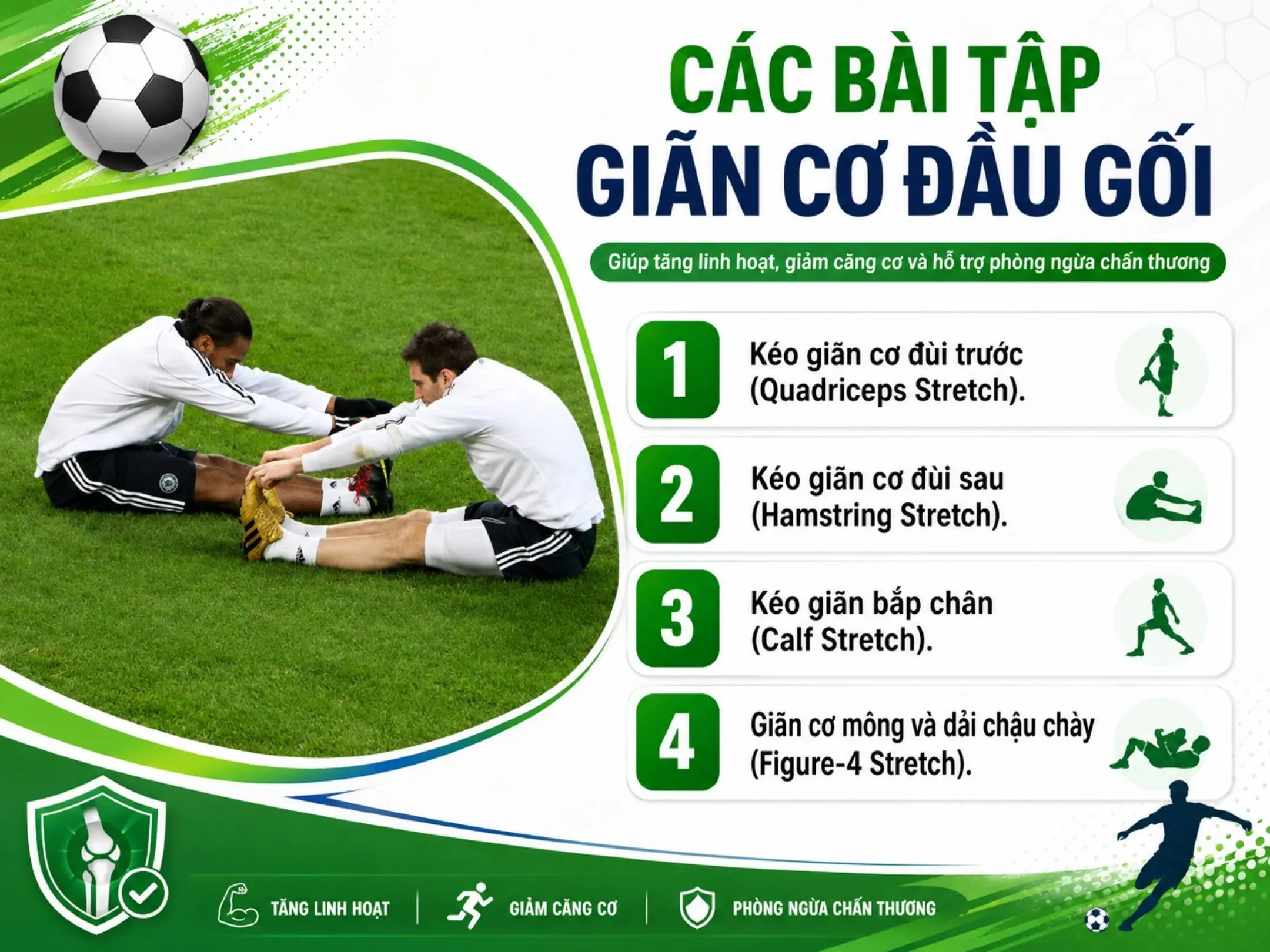 Các bài tập giãn cơ đầu gối