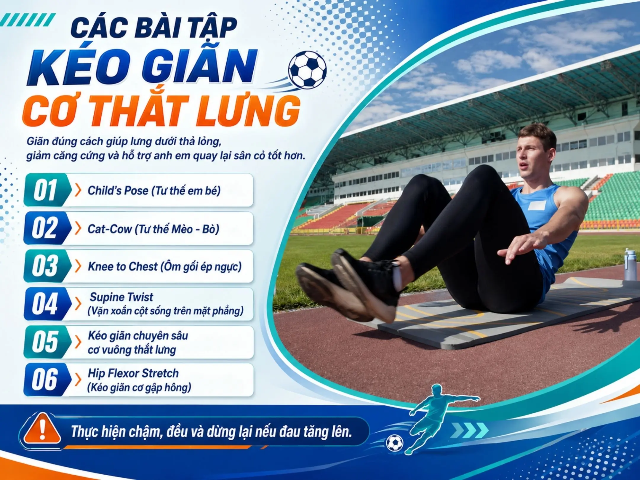 Các bài tập kéo giãn cơ thắt lưng