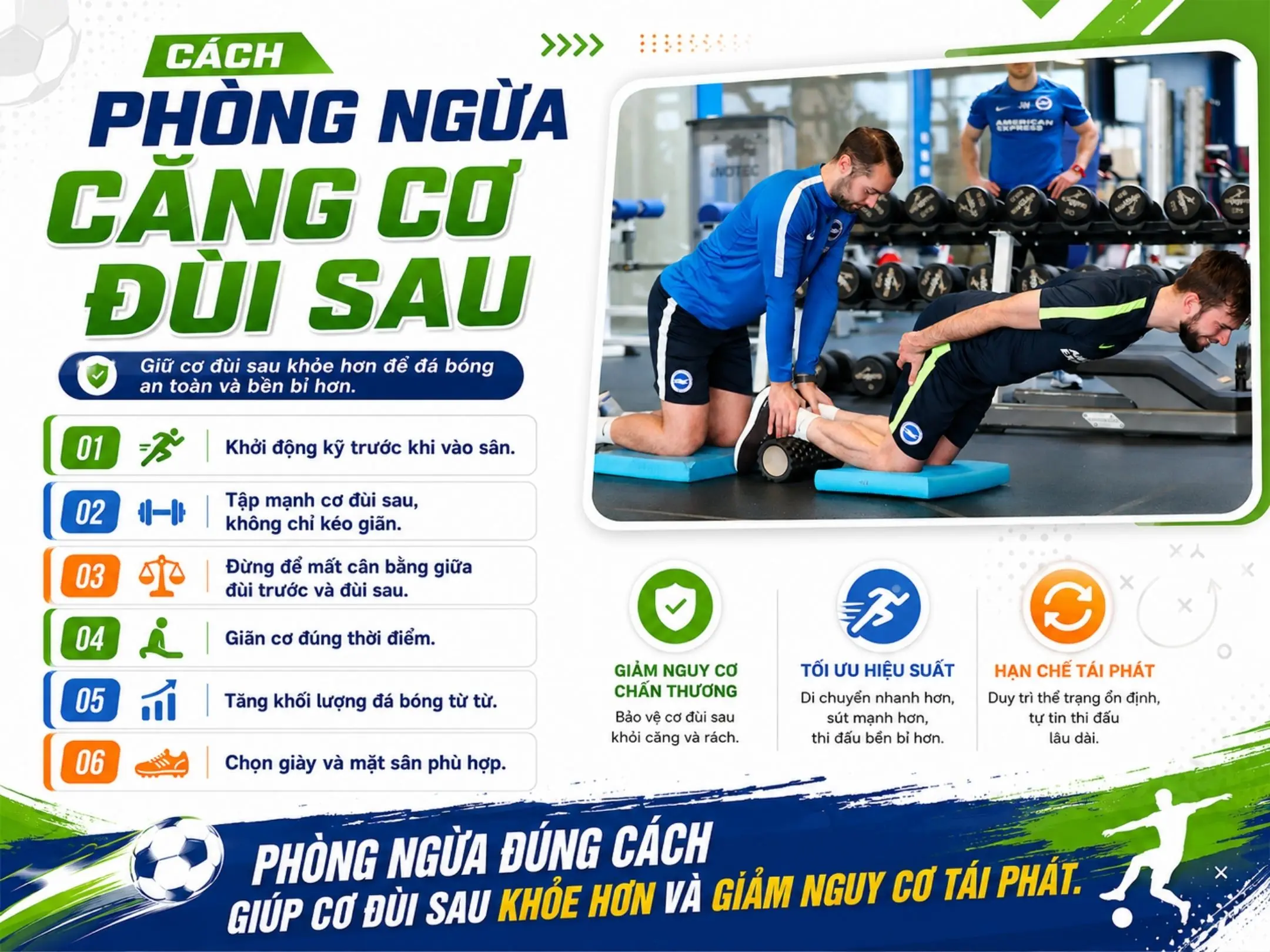 Cách phòng ngừa căng cơ đùi sau
