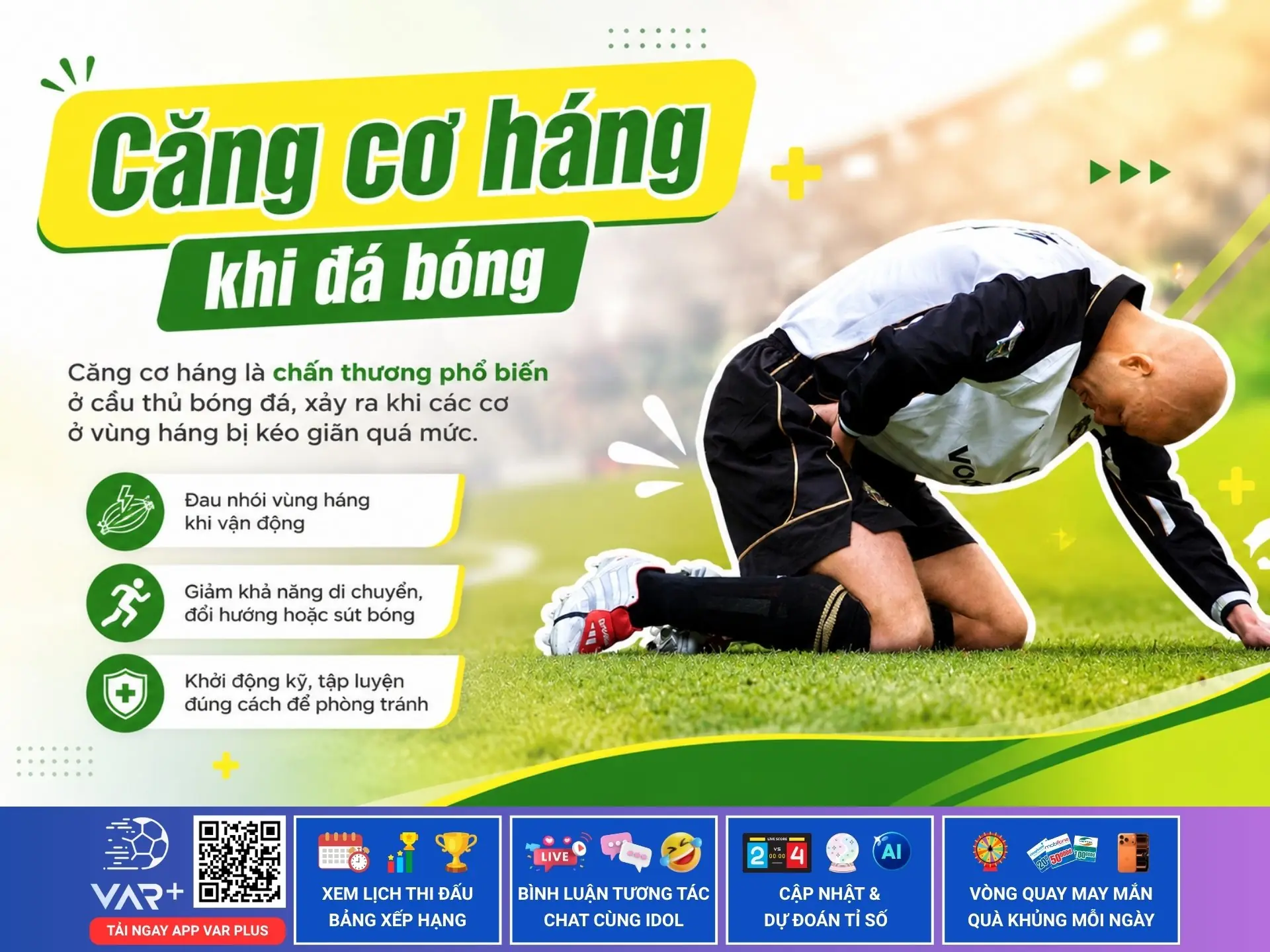 Căng cơ háng: Nỗi ám ảnh của dân đá phủi và cách xử lý đúng cách 1 Căng cơ háng: Nỗi ám ảnh của dân đá phủi và cách xử lý đúng cách