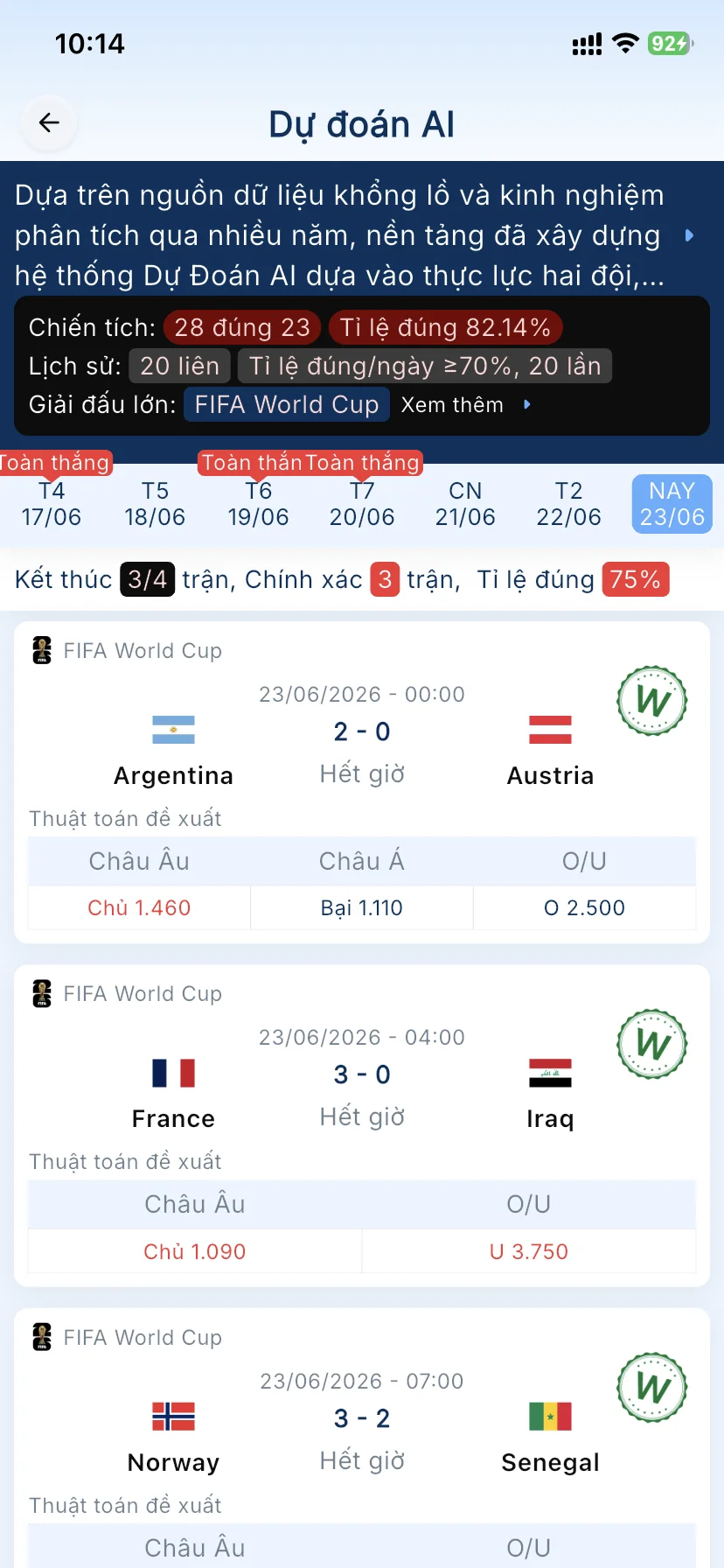 Kết Quả Các Trận Đấu World Cup 2026 7 Tính năng dự đoán kết quả trận đấu World Cup 2026 bằng trí thông minh nhận tạo AI với tỉ lệ chính xác cao trên ứng dụng VAR Plus