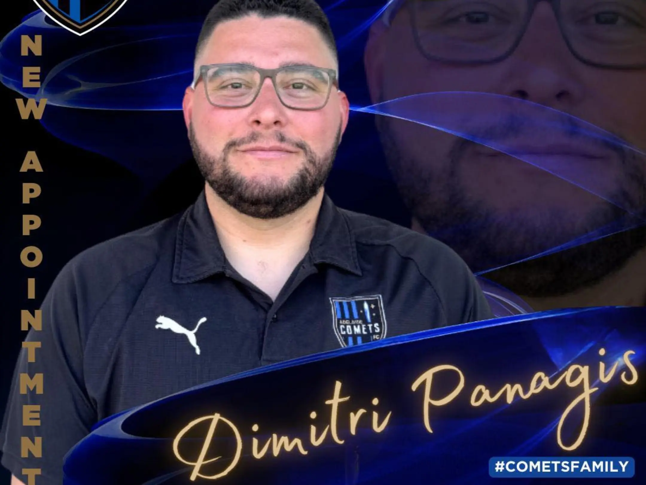 Huấn luyện viên hiện tại của câu lạc bộ bóng đá Adelaide Comets là Dimitri Panagis