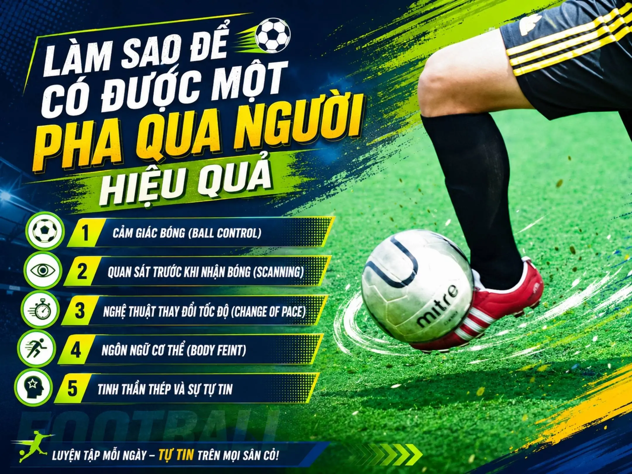 Làm sao để có được một pha qua người hiệu quả