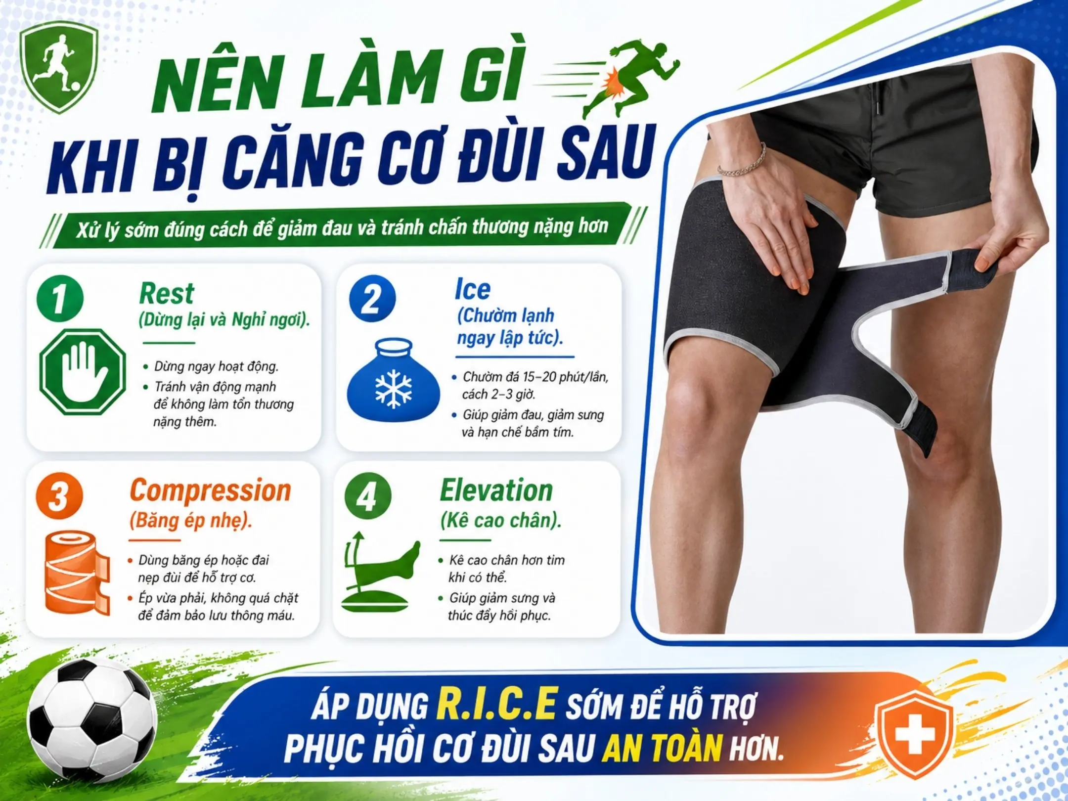 Nên làm gì khi bị căng cơ đùi sau