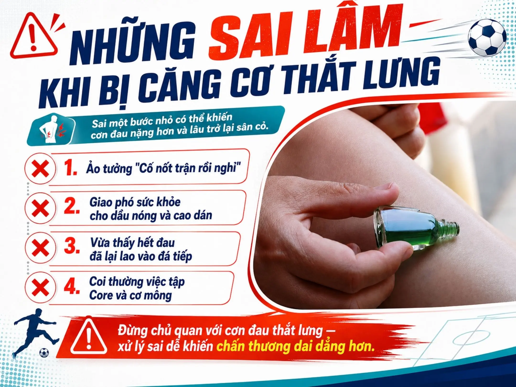 Những sai lầm khi bị căng cơ thắt lưng