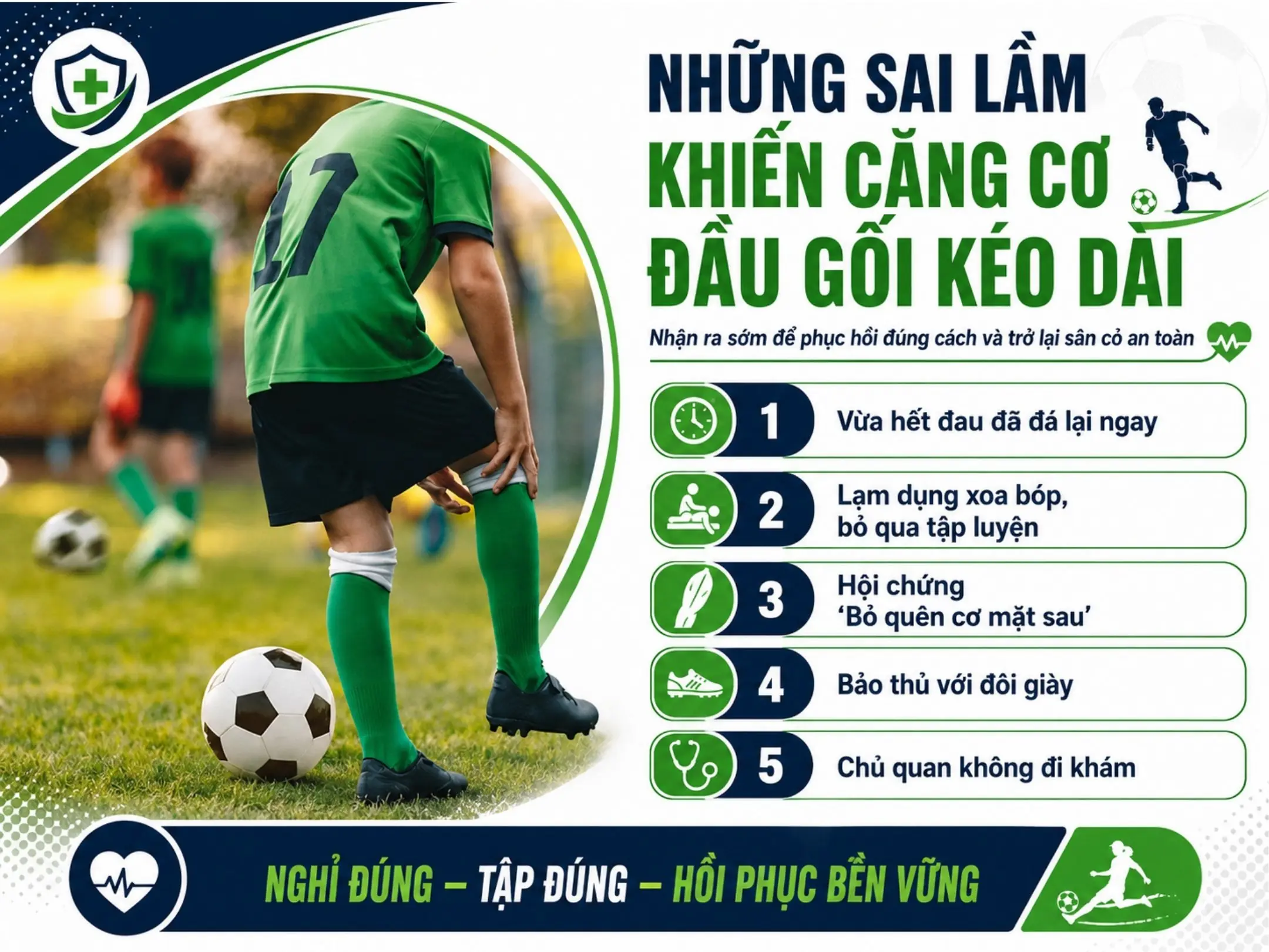 Những sai lầm khiến căng cơ đầu gối kéo dài