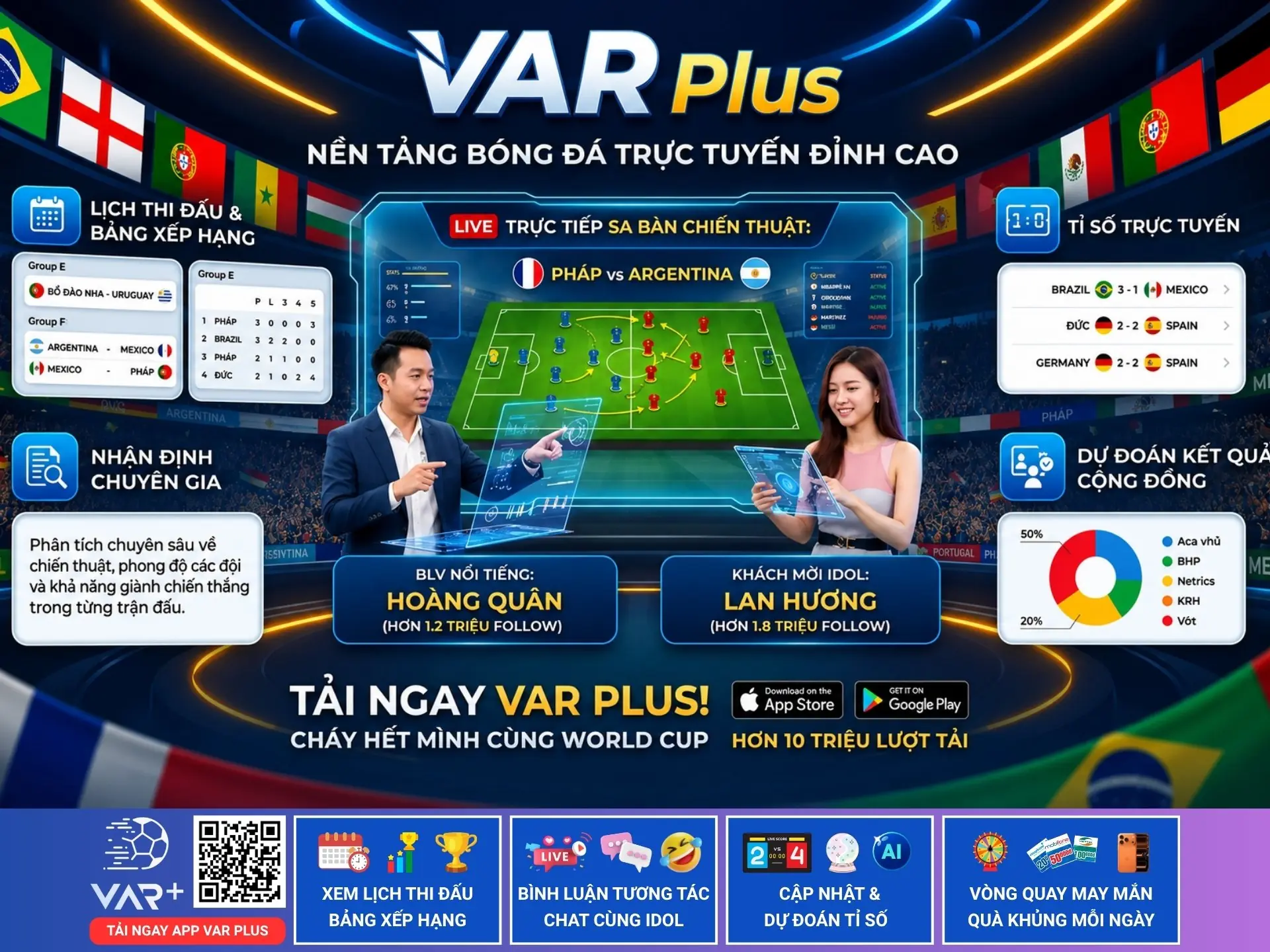 Theo Dõi World Cup 2026 1 Theo Dõi World Cup 2026 cùng VAR Plus với chương trình bình luận tương tác và giao lưu cùng khách mời