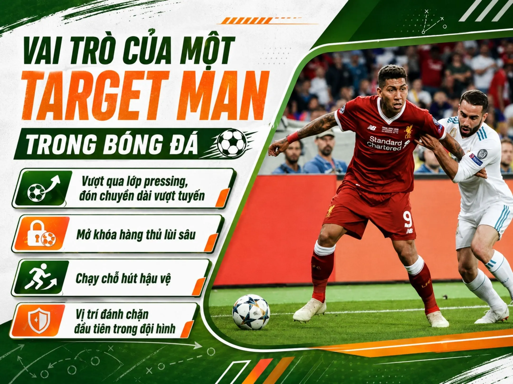 Vai trò của một Target Man trong bóng đá