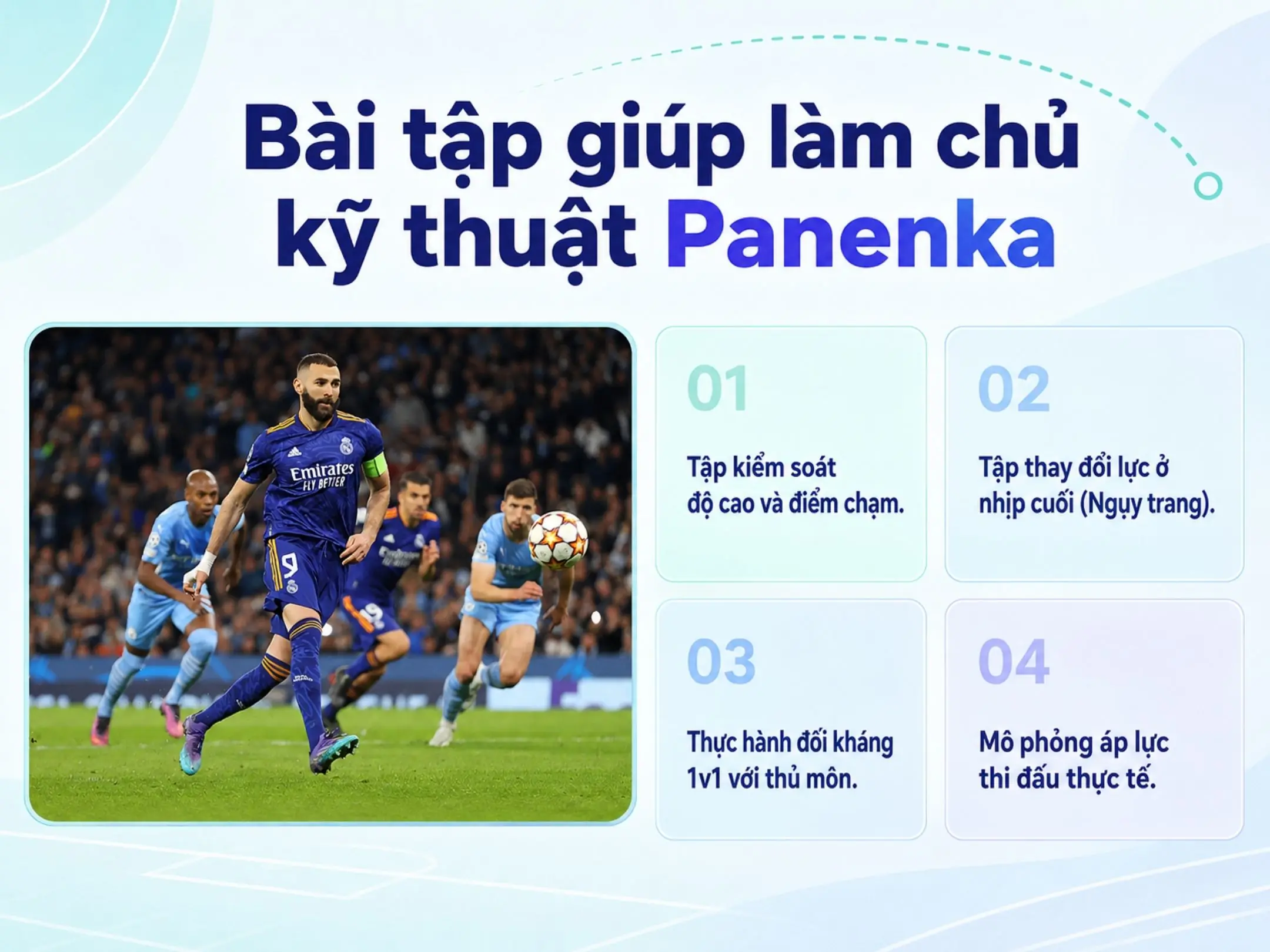 Bài tập giúp làm chủ kỹ thuật Panenka