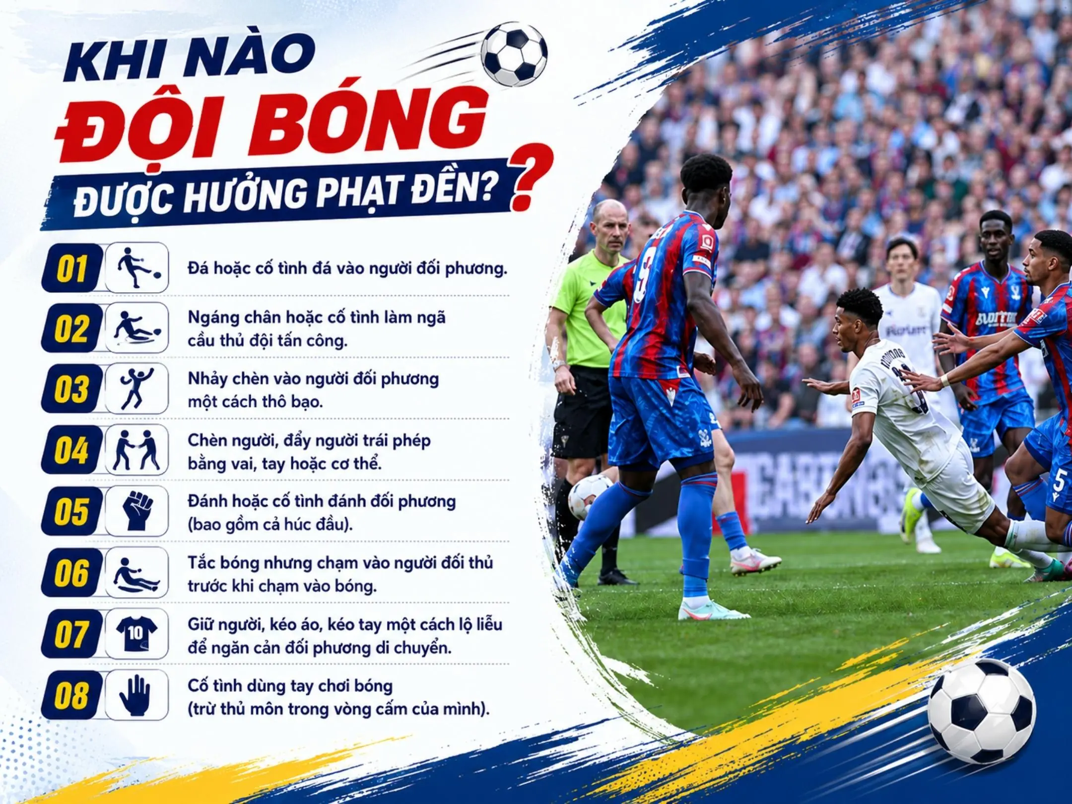 Phạt đền là gì? Luật penalty, cách thực hiện và những điều fan bóng đá cần biết 2 Khi nào đội bóng được hưởng phạt đền?